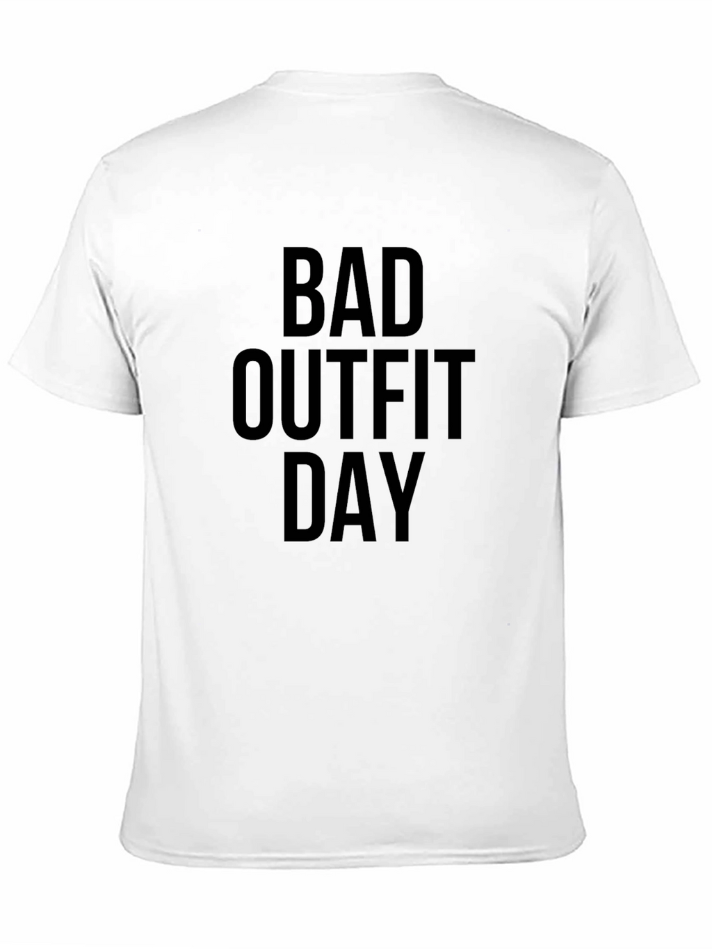 Bad Outfit Day Graphic Tee - Black Cotton T-Shirt