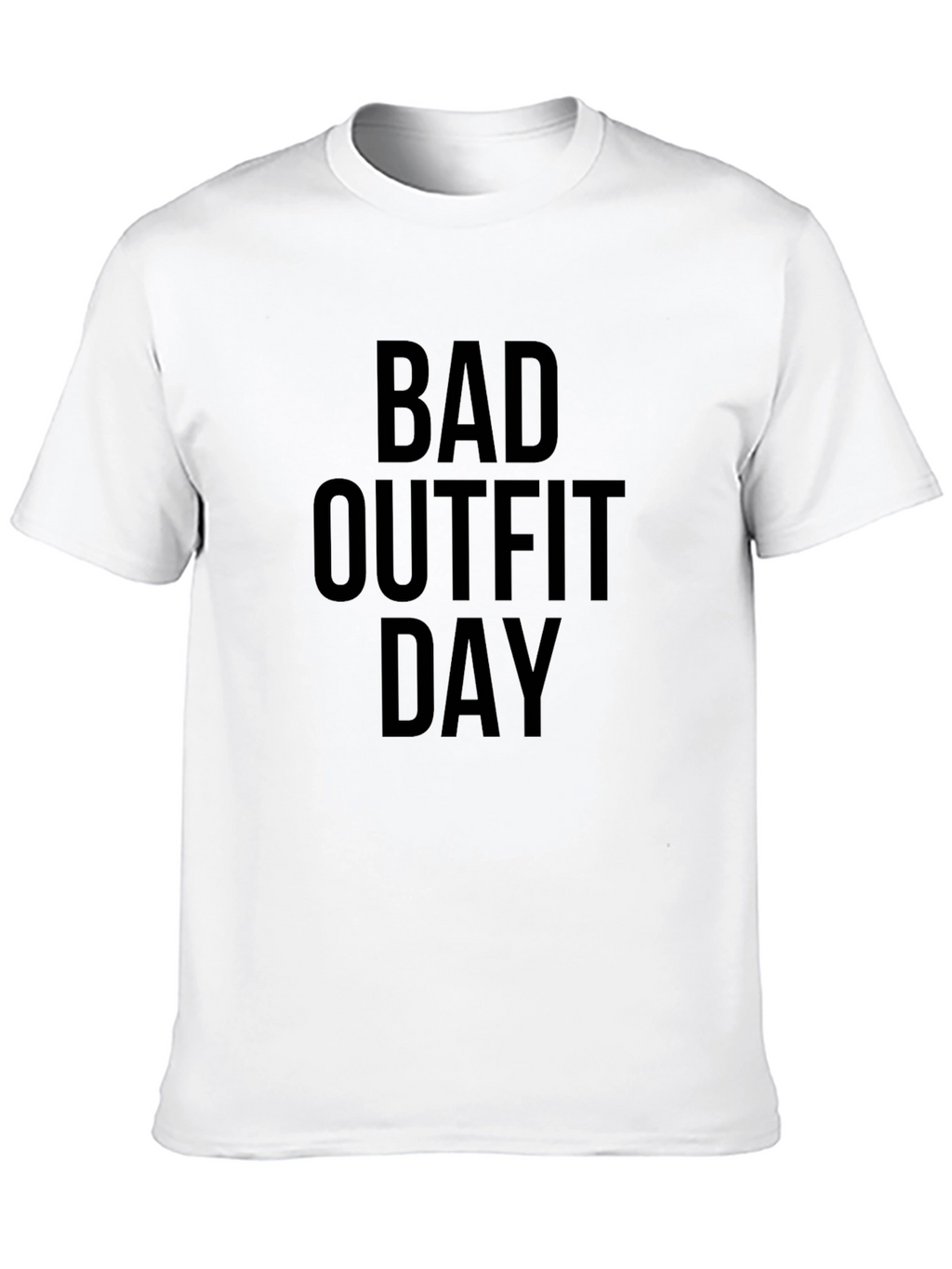 Bad Outfit Day Graphic Tee - Black Cotton T-Shirt