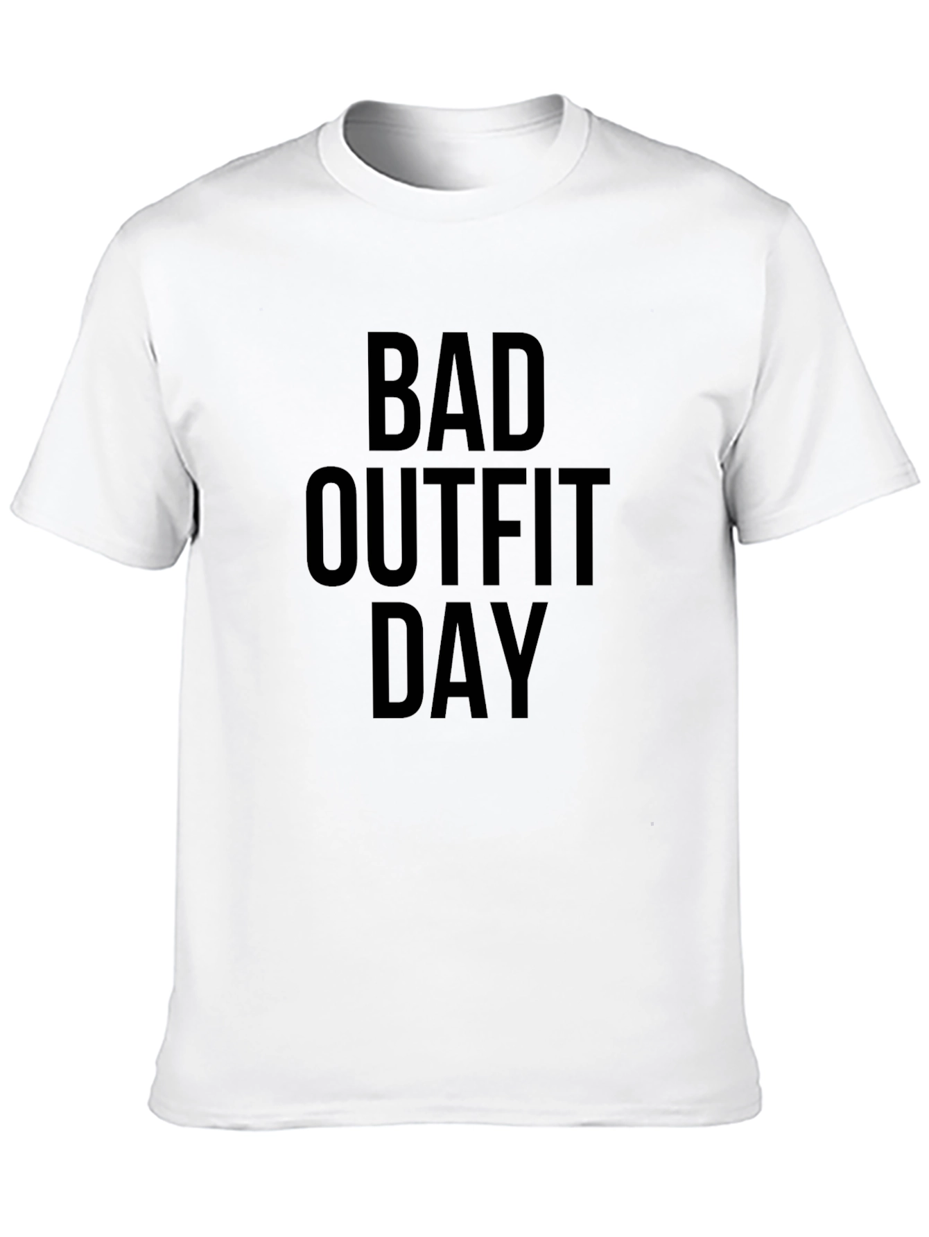 Bad Outfit Day Graphic Tee - Black Cotton T-Shirt
