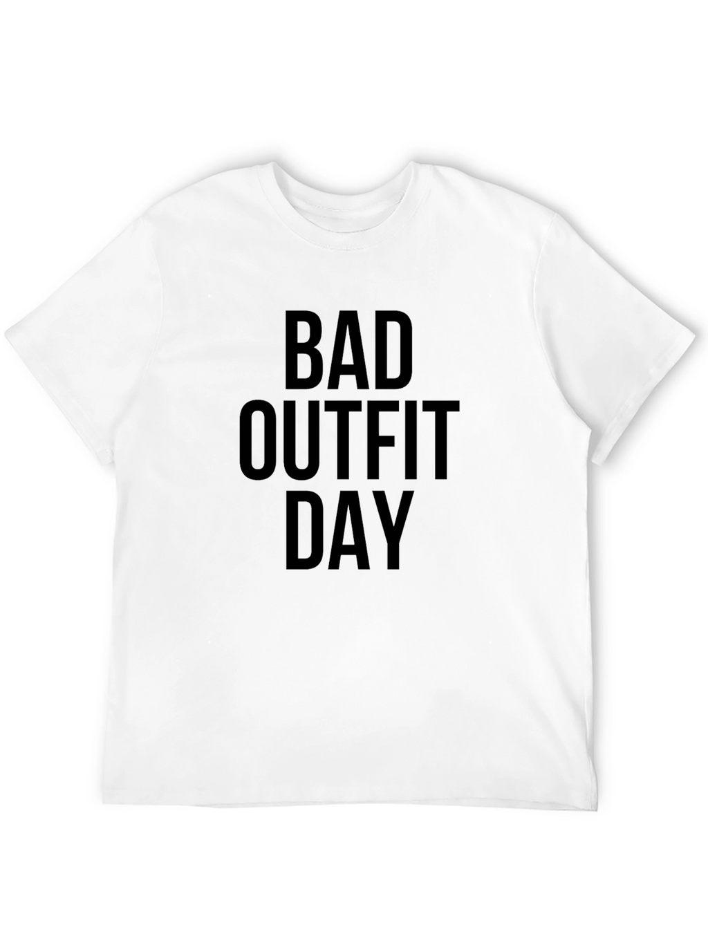 Bad Outfit Day Graphic Tee - Black Cotton T-Shirt