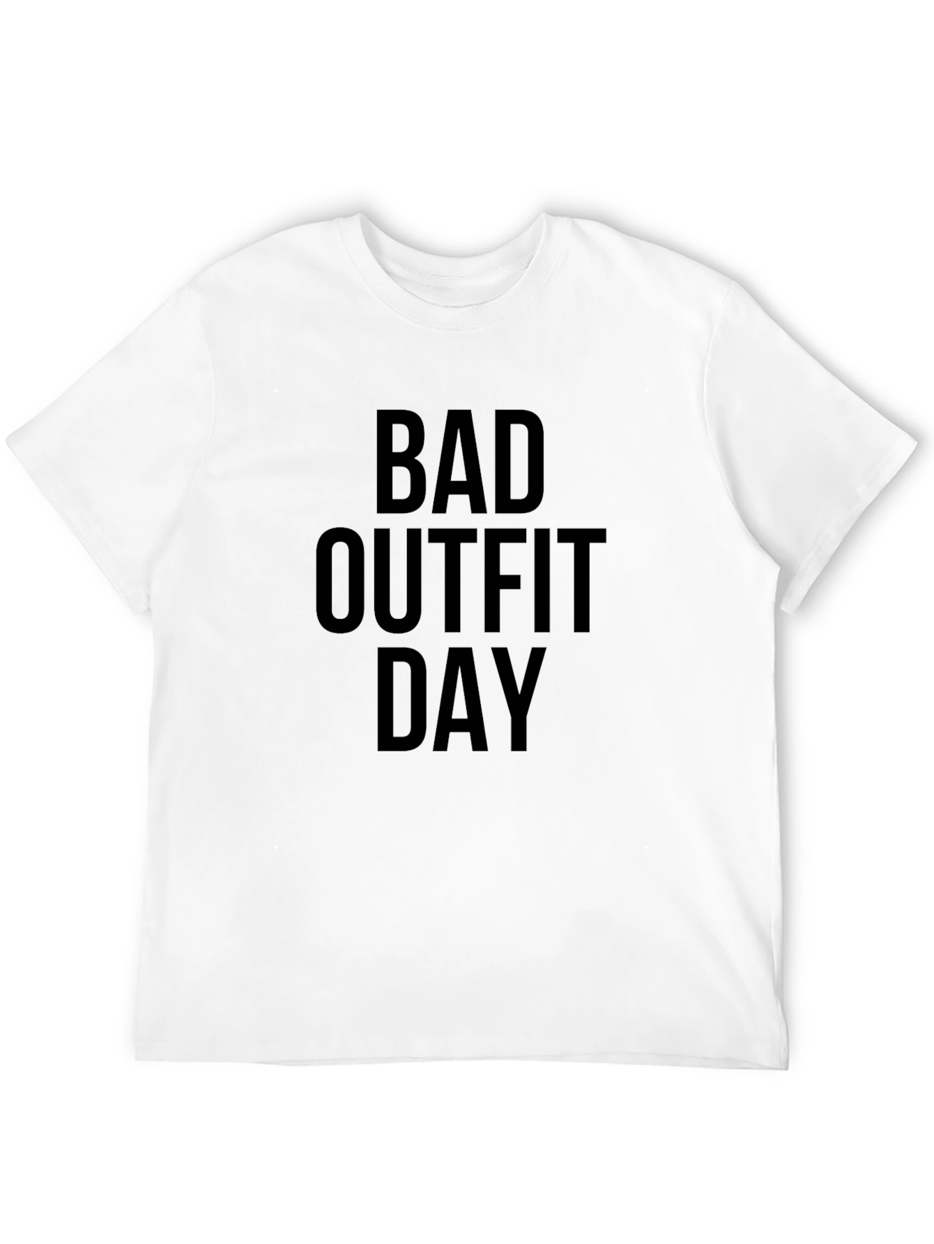 Bad Outfit Day Graphic Tee - Black Cotton T-Shirt