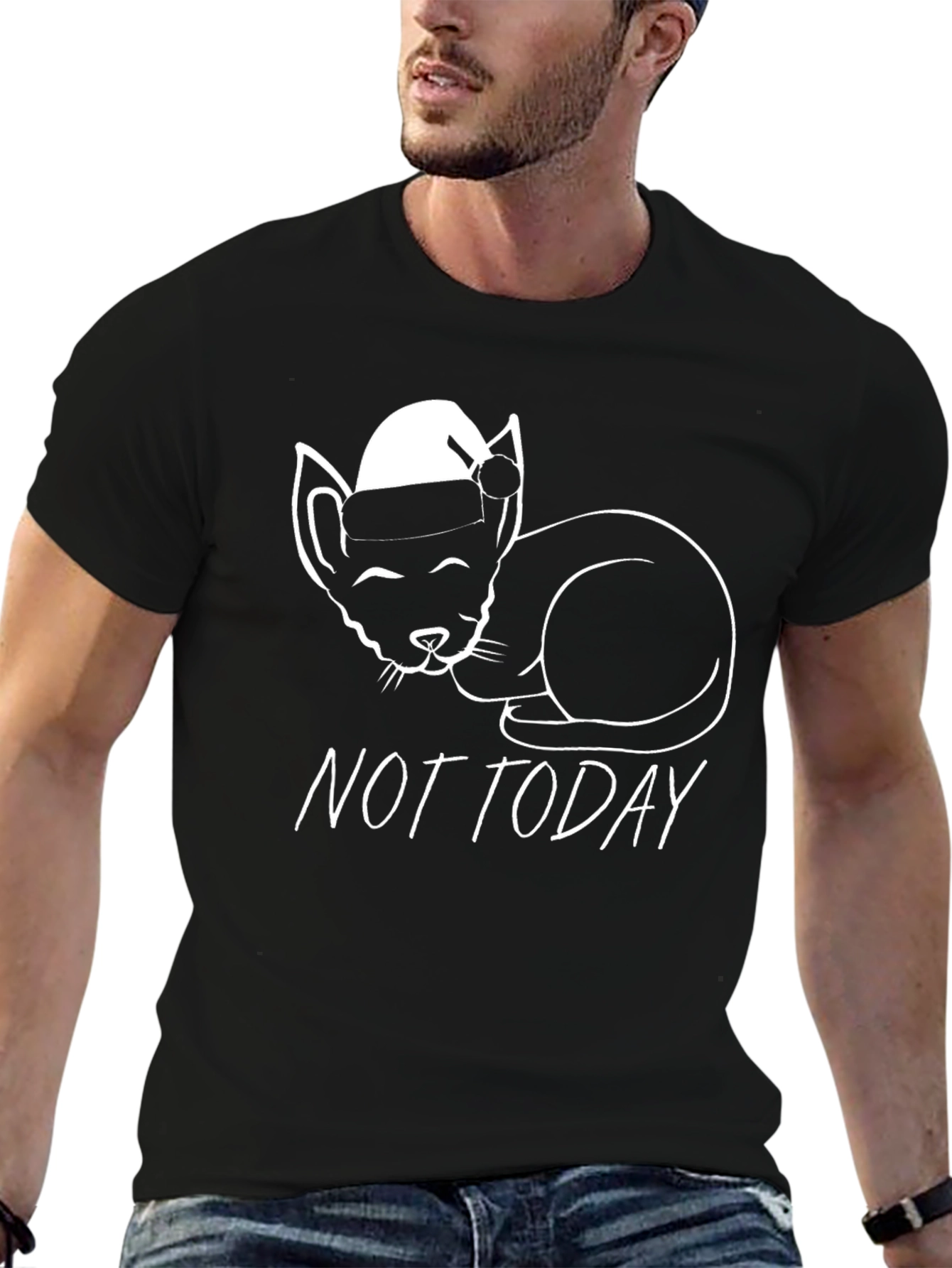 Not Today Cat Graphic Tee