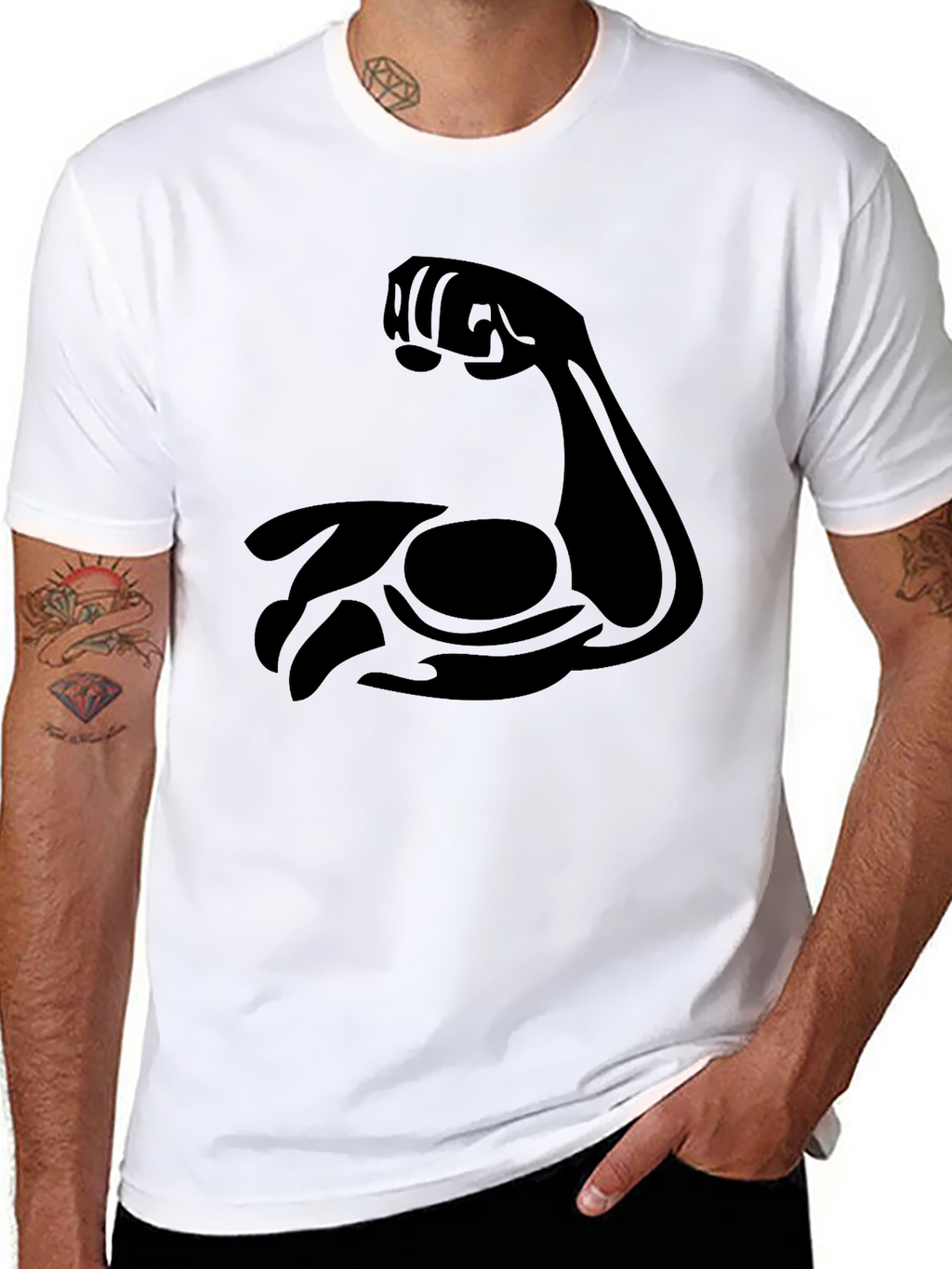Muscle Flex Black T-Shirt - Gym & Fitness Apparel