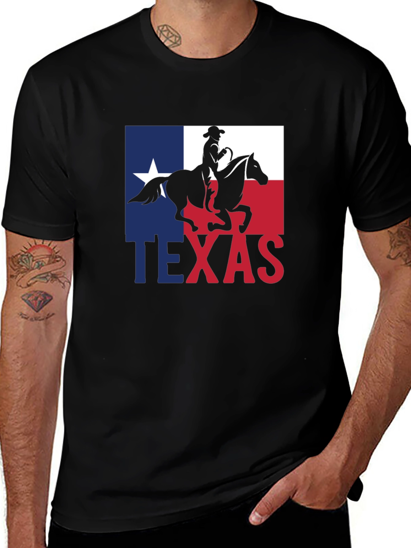 Texas Pride Cowboy Graphic T-Shirt
