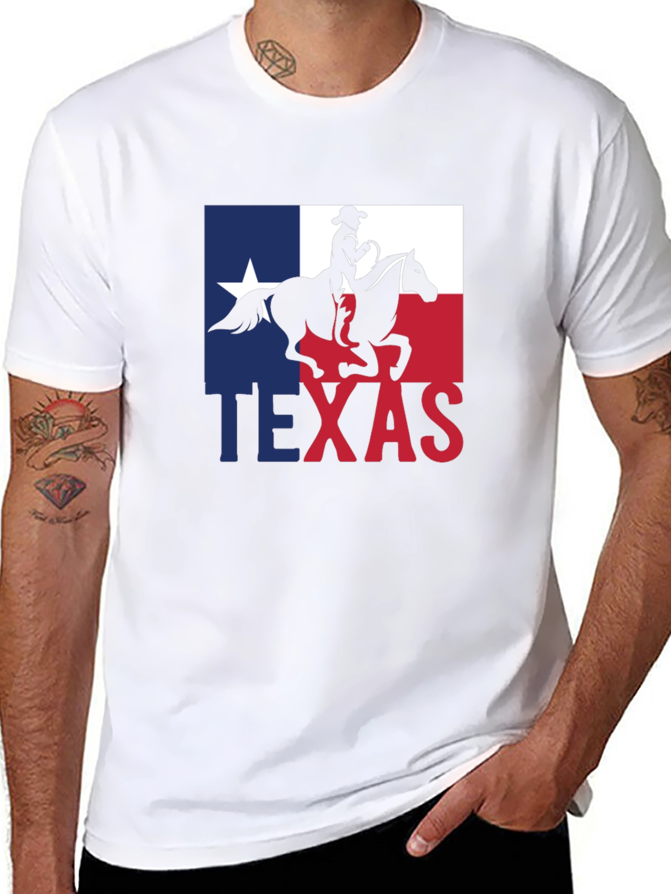 Texas Pride Cowboy Graphic T-Shirt