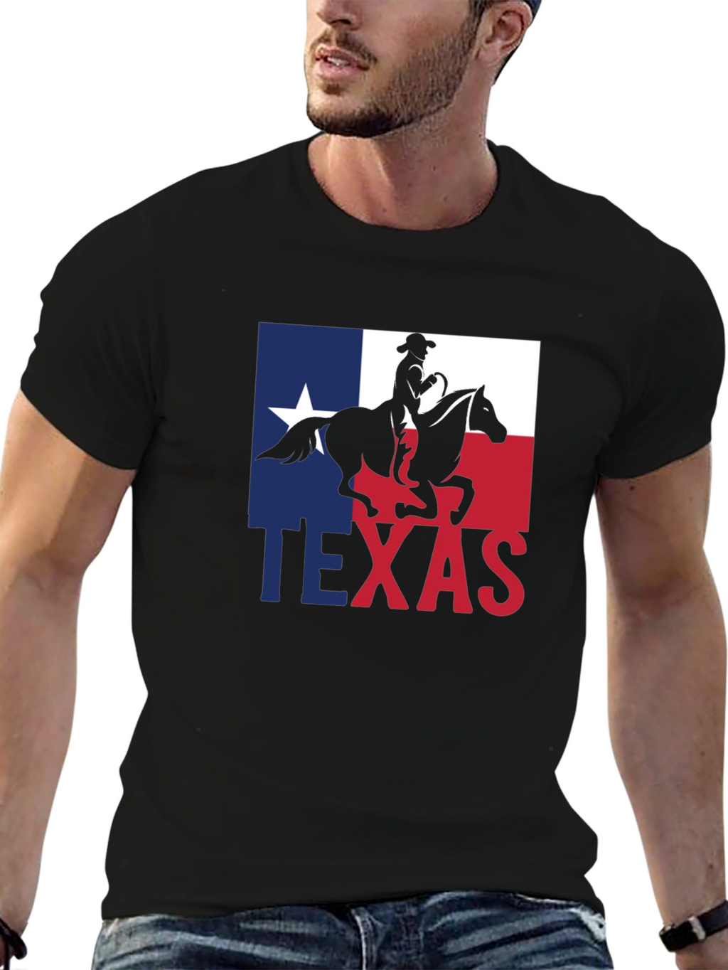 Texas Pride Cowboy Graphic T-Shirt