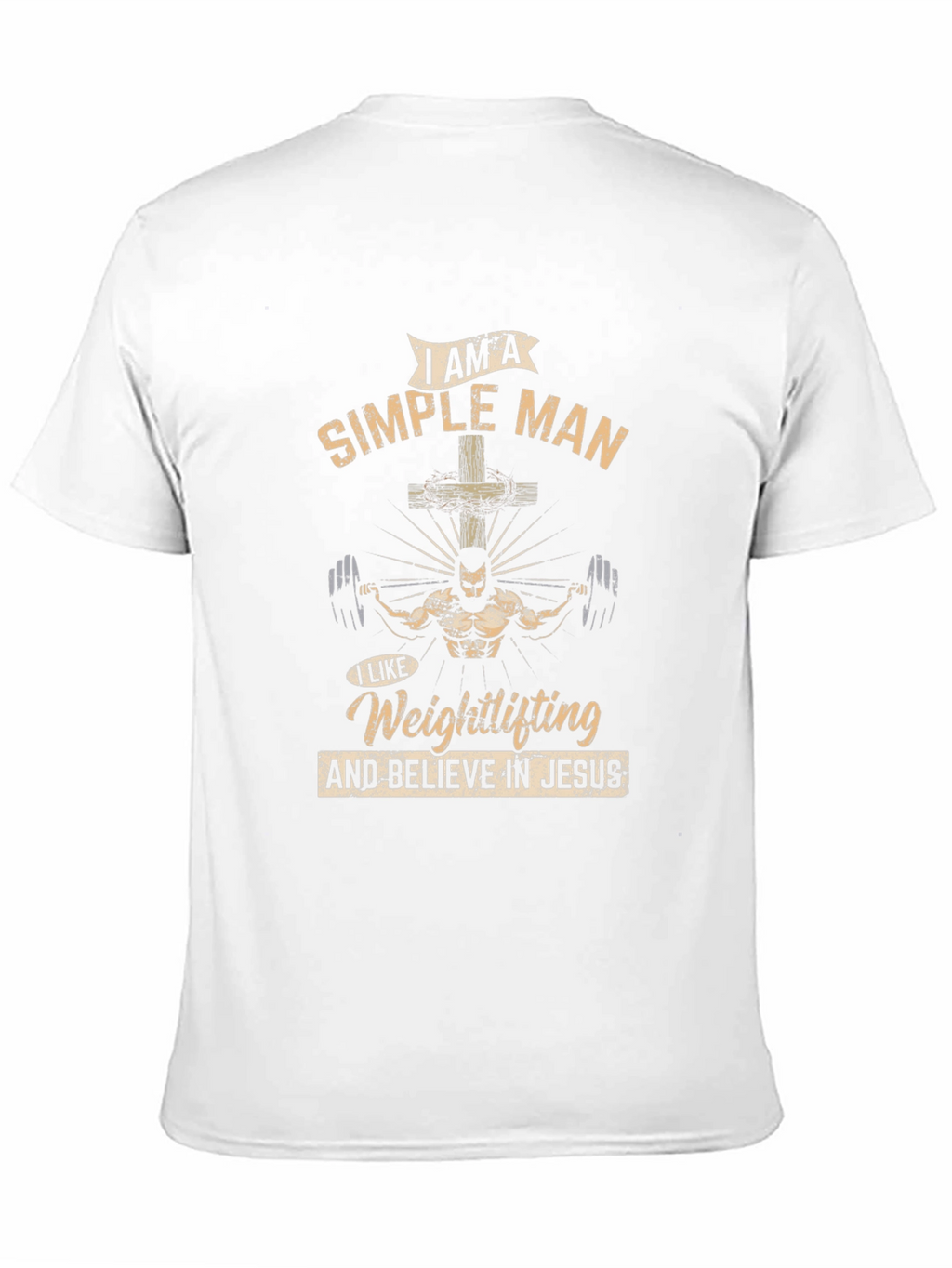 Simple Man Weightlifting Jesus T-Shirt
