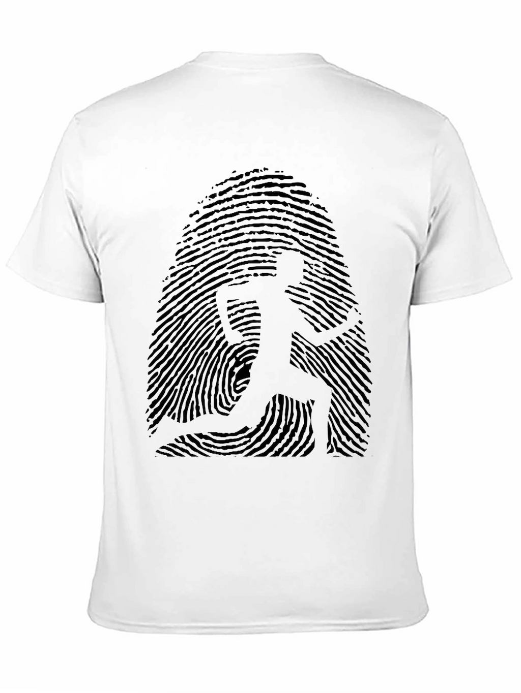 Fingerprint Runner Graphic Tee - Black Casual Shirt