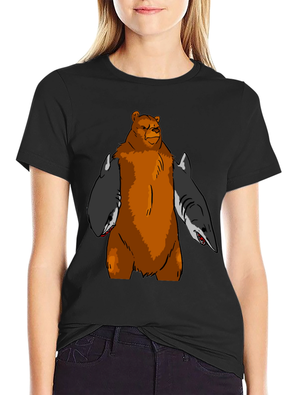 Bear Shark T-Shirt - Funny Graphic Tee