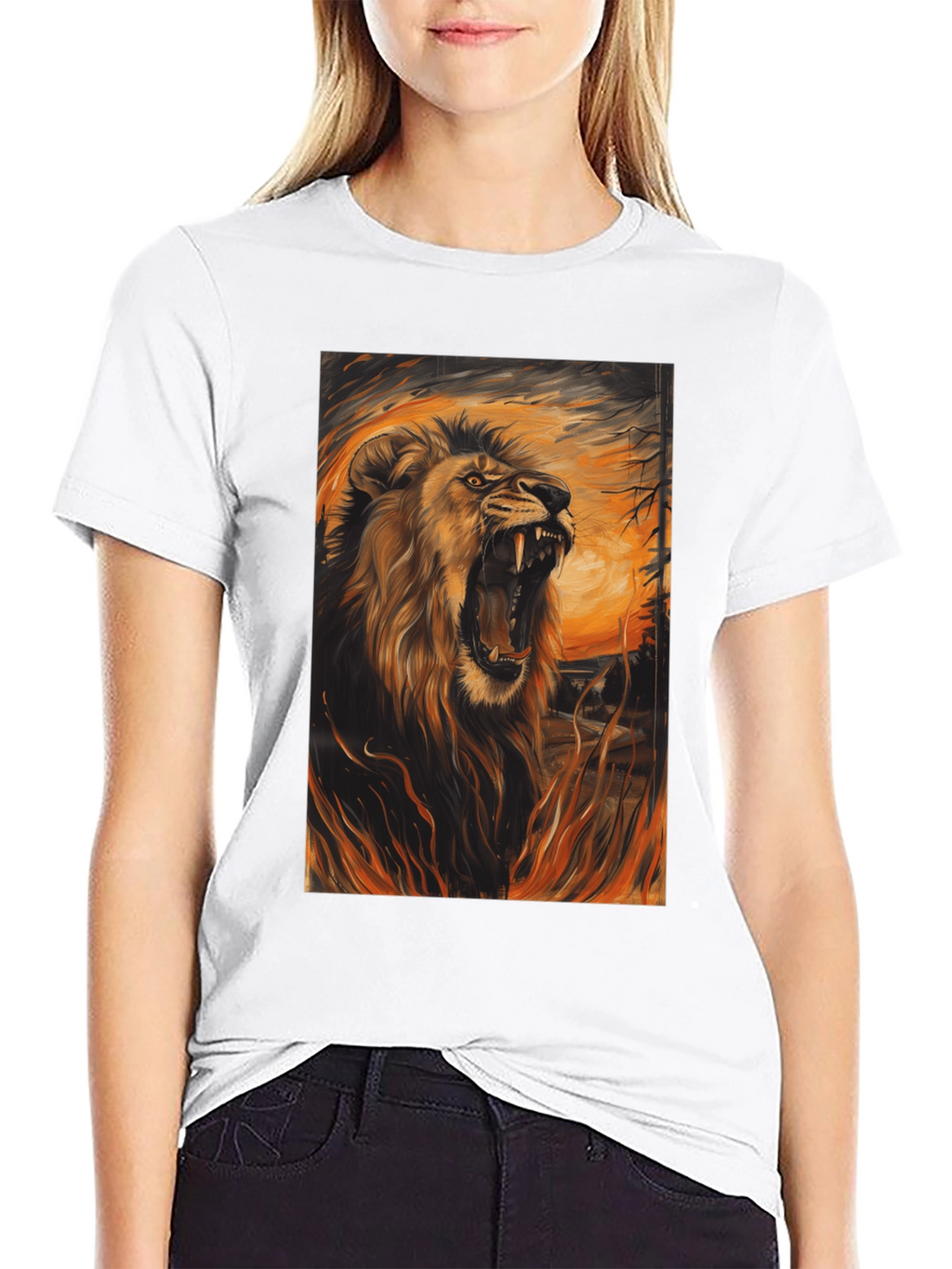 Roaring Lion Graphic Tee - Mens Black T-Shirt