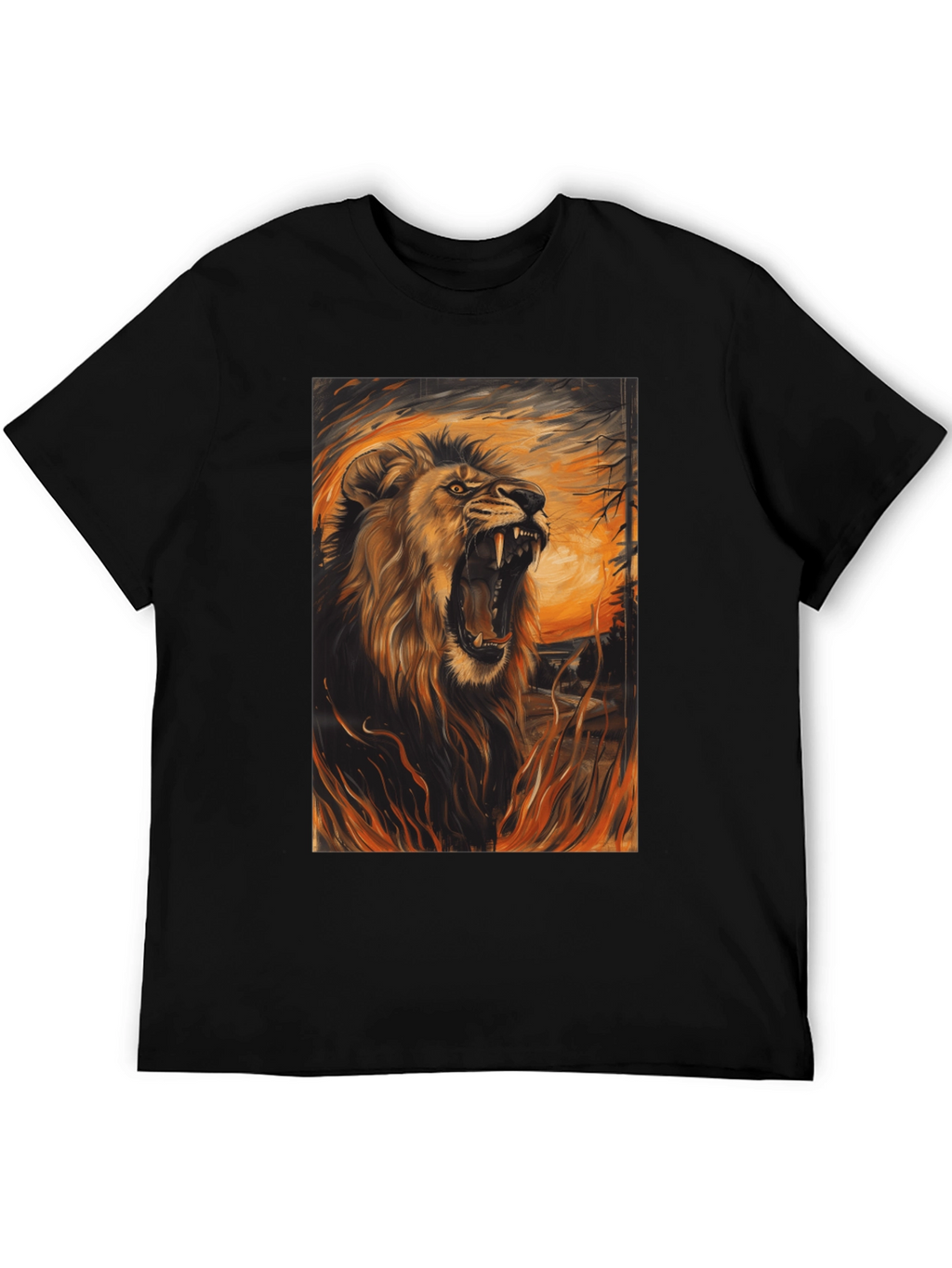 Roaring Lion Graphic Tee - Mens Black T-Shirt