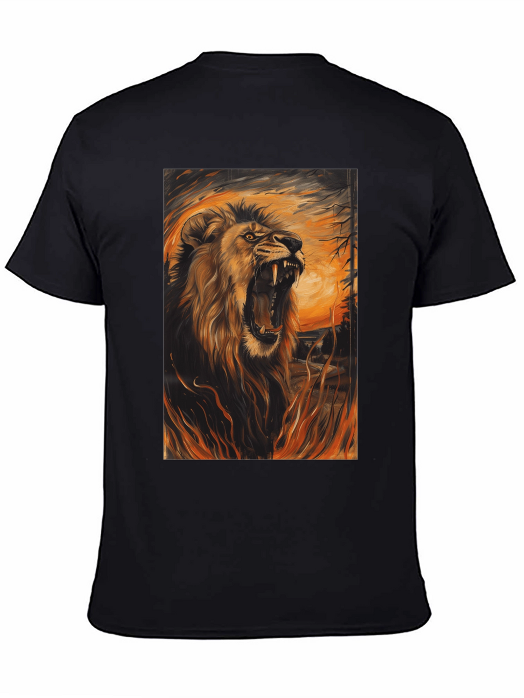 Roaring Lion Graphic Tee - Mens Black T-Shirt