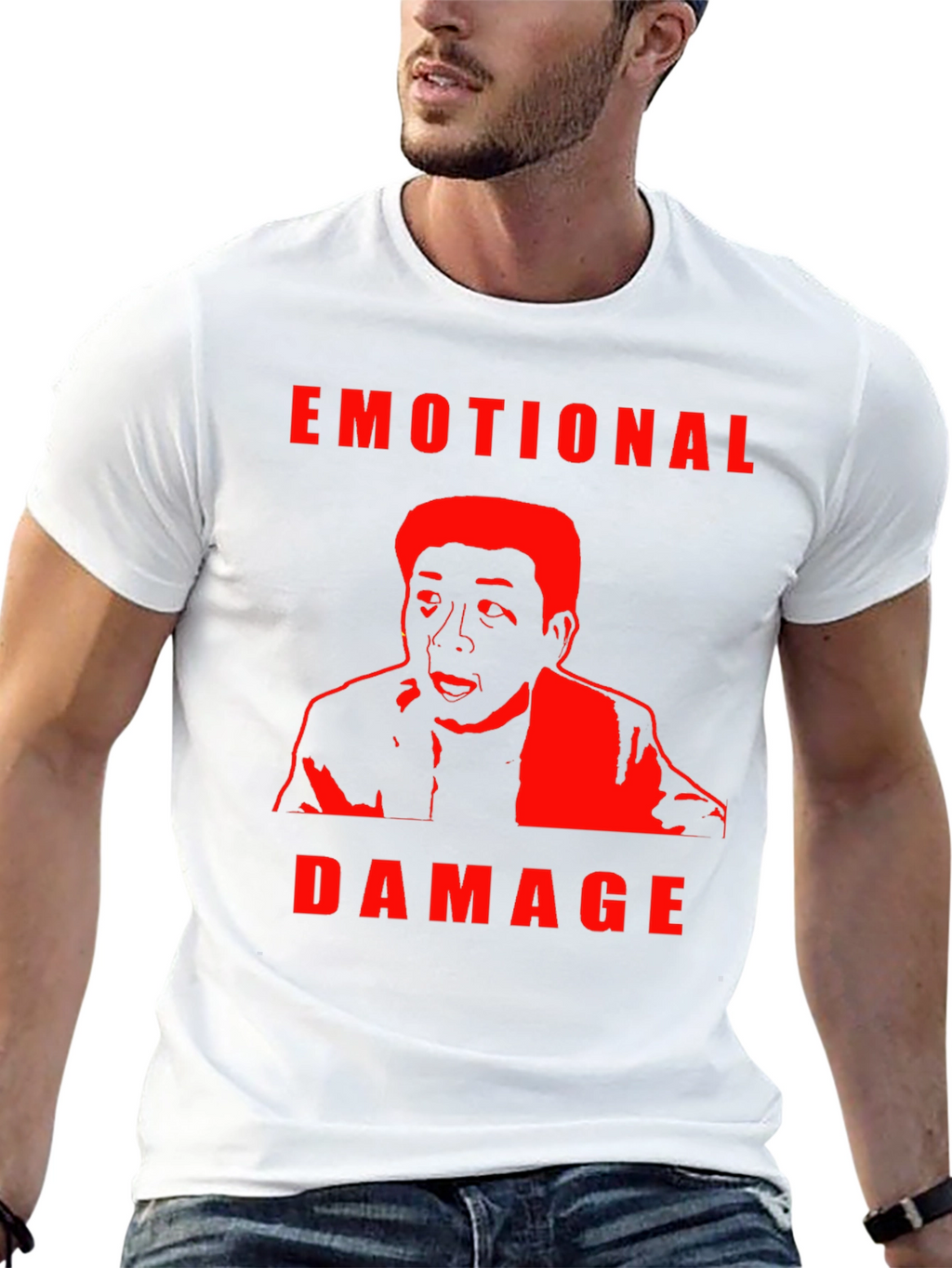 Emotional Damage Graphic Tee - Trendy Meme T-Shirt