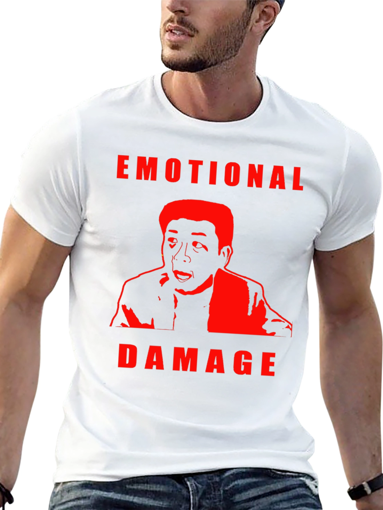 Emotional Damage Graphic Tee - Trendy Meme T-Shirt