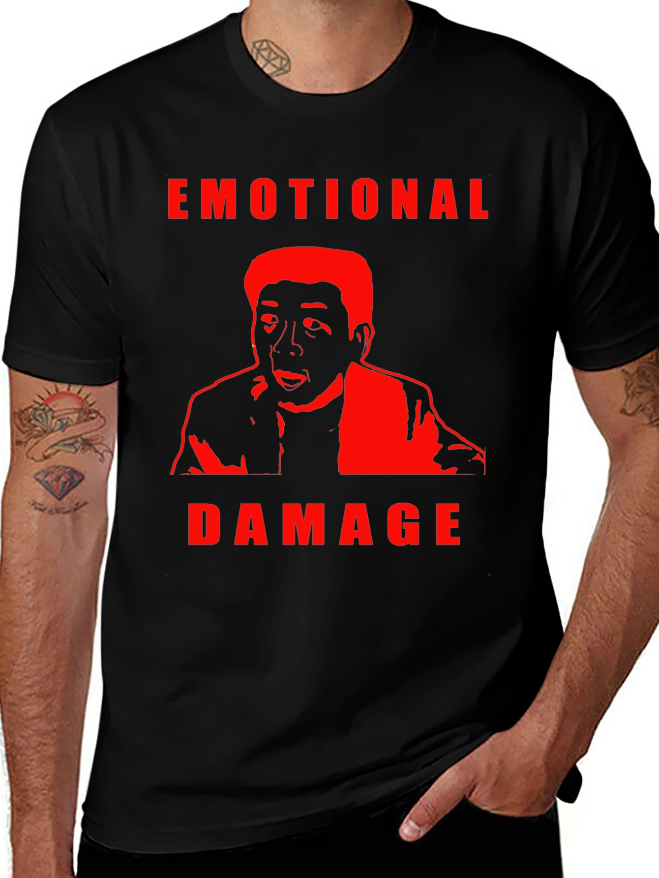 Emotional Damage Graphic Tee - Trendy Meme T-Shirt