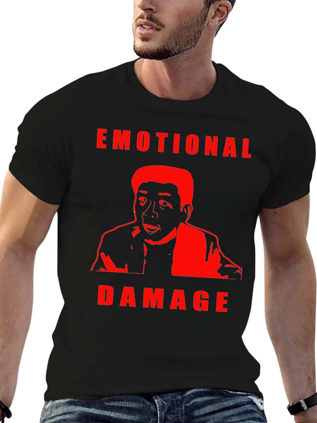 Emotional Damage Graphic Tee - Trendy Meme T-Shirt