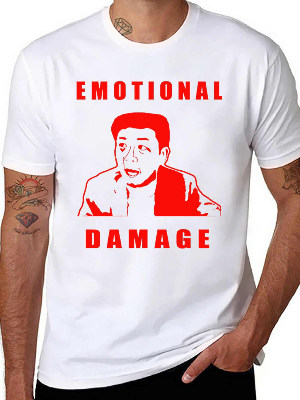Emotional Damage Graphic Tee - Trendy Meme T-Shirt