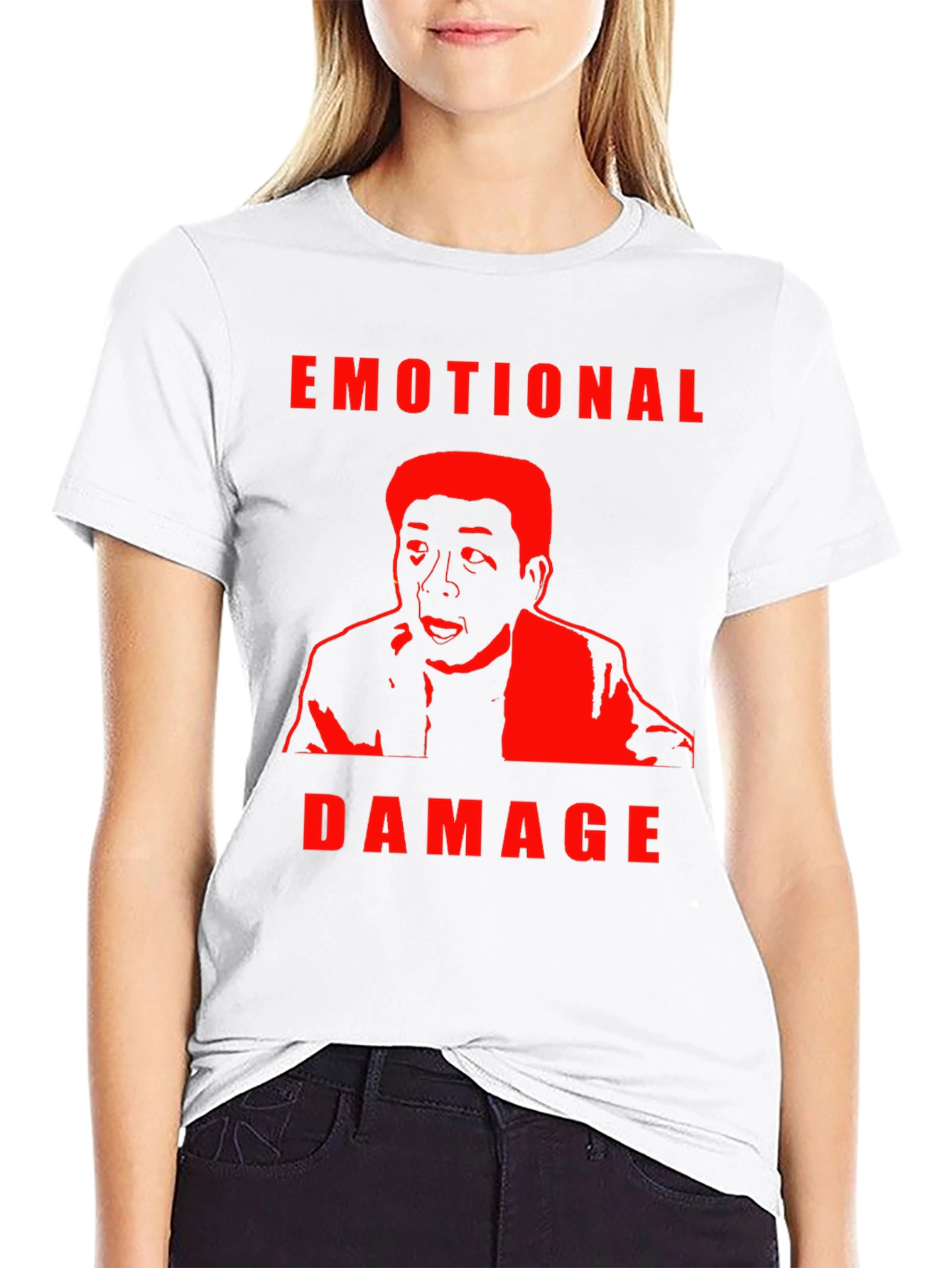 Emotional Damage Graphic Tee - Trendy Meme T-Shirt