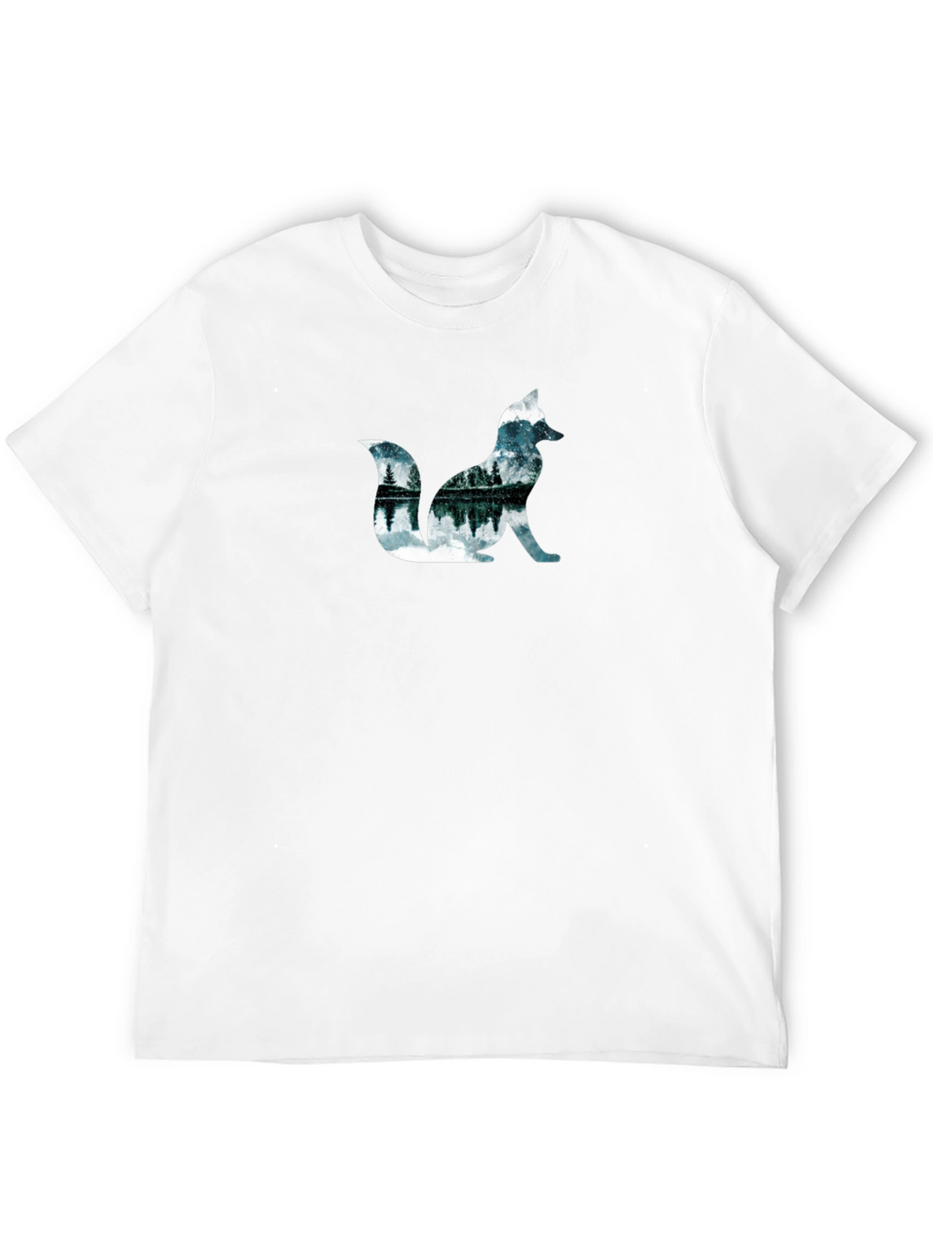 Nature Fox Graphic Black T-Shirt