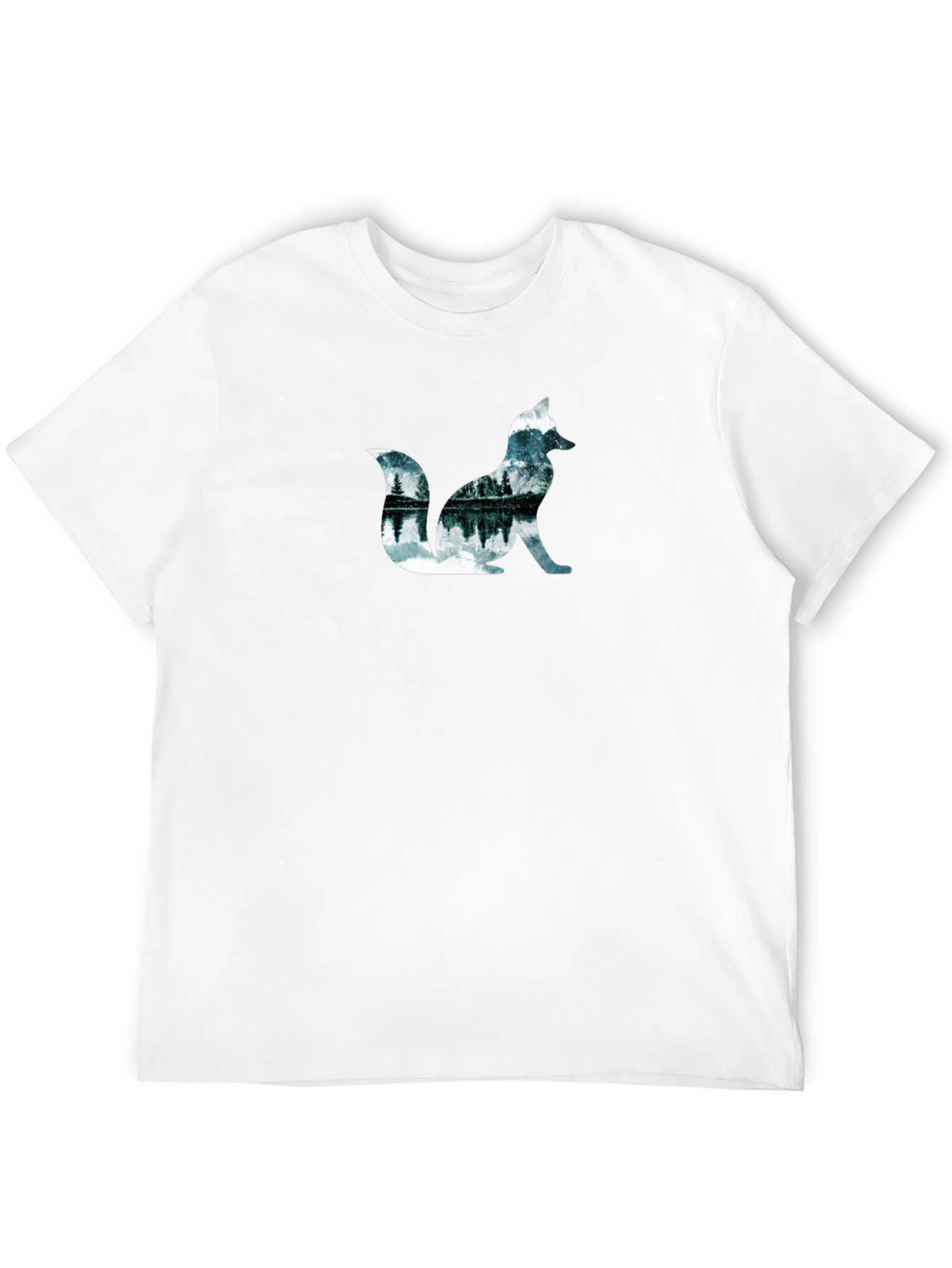 Nature Fox Graphic Black T-Shirt