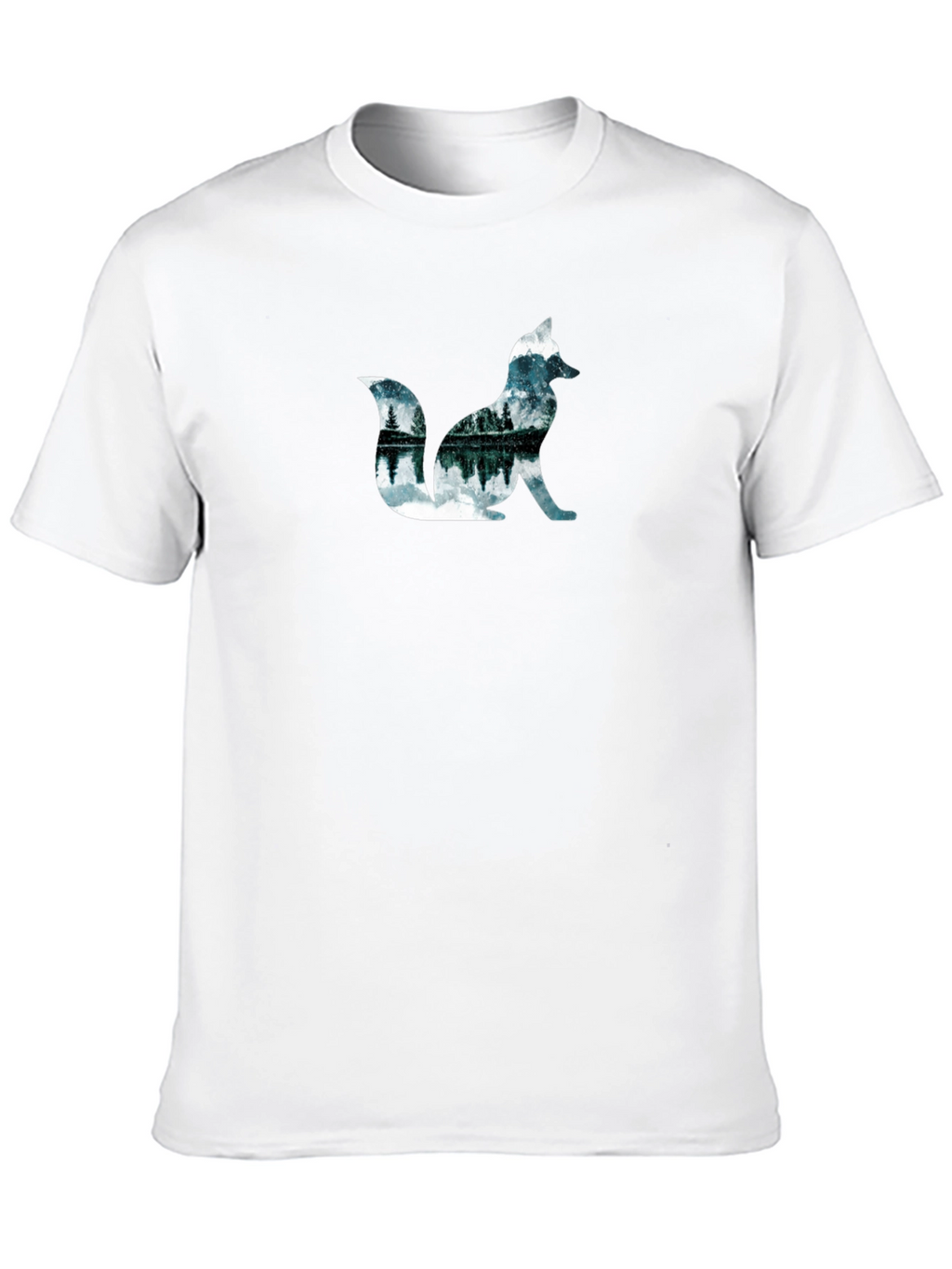 Nature Fox Graphic Black T-Shirt