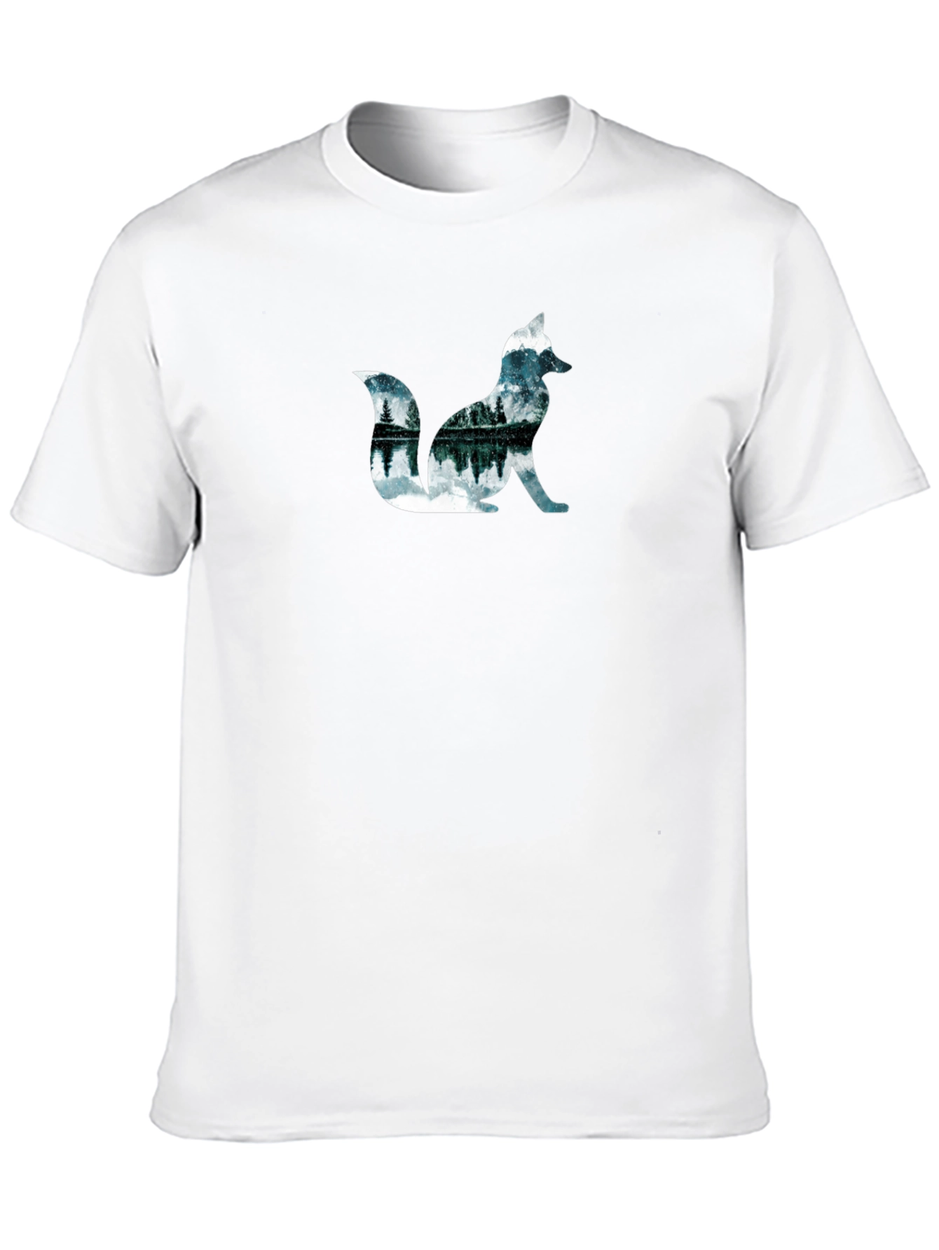 Nature Fox Graphic Black T-Shirt