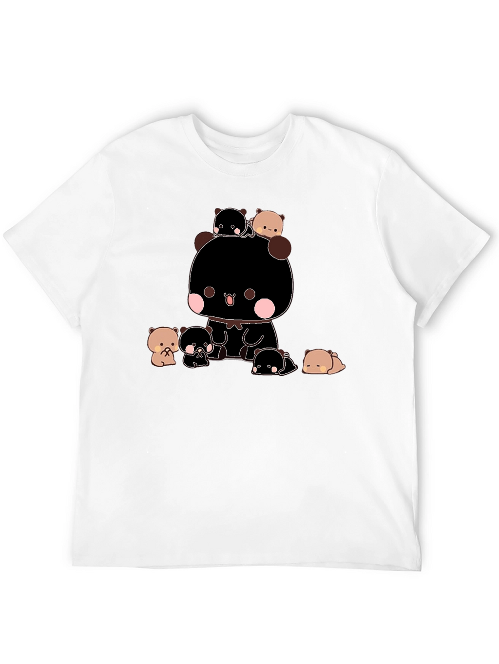 Cute Bear Graphic T-Shirt - Black