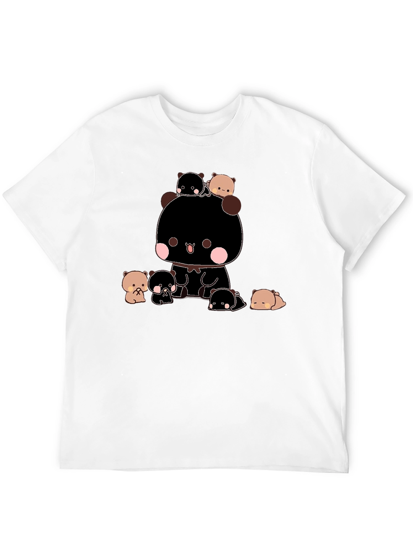 Cute Bear Graphic T-Shirt - Black