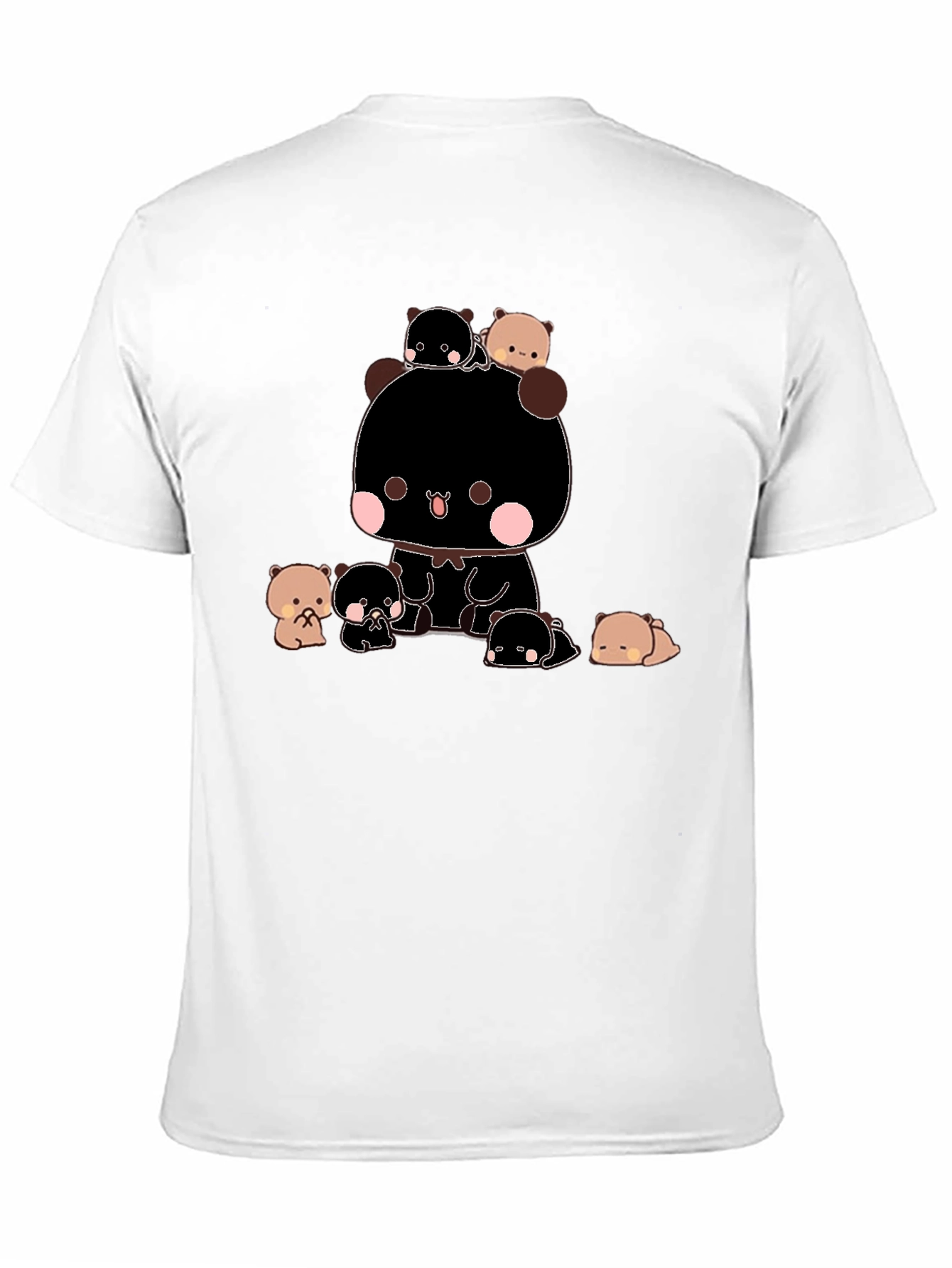 Cute Bear Graphic T-Shirt - Black