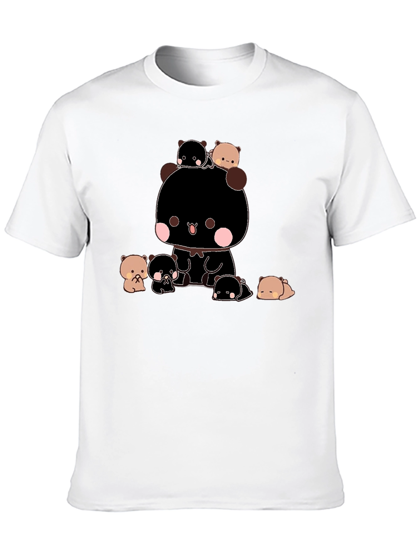 Cute Bear Graphic T-Shirt - Black