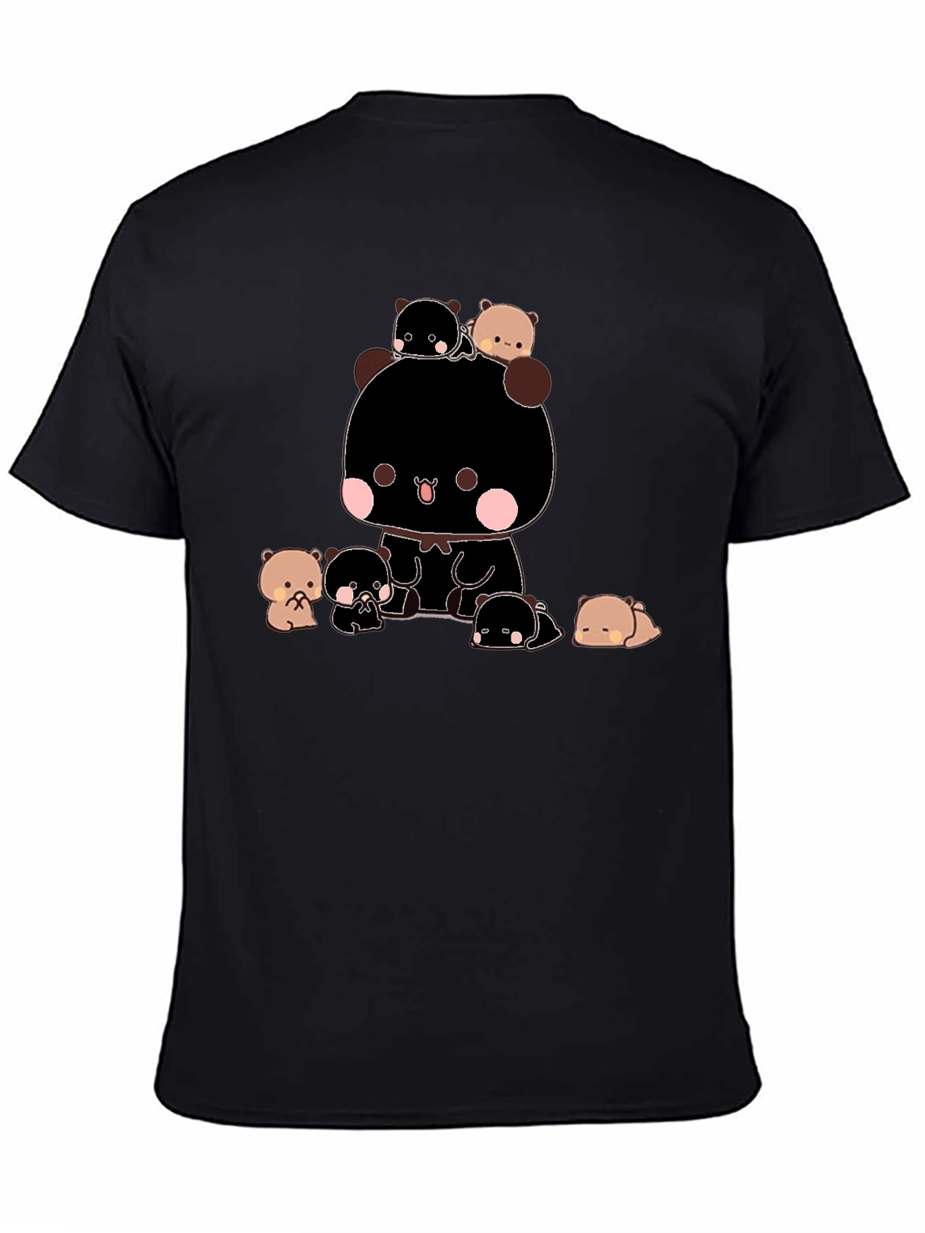 Cute Bear Graphic T-Shirt - Black