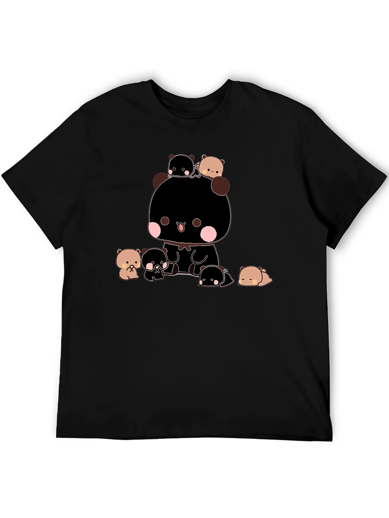 Cute Bear Graphic T-Shirt - Black