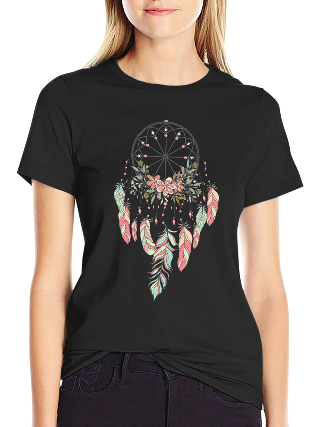 Dreamcatcher Graphic Black T-Shirt