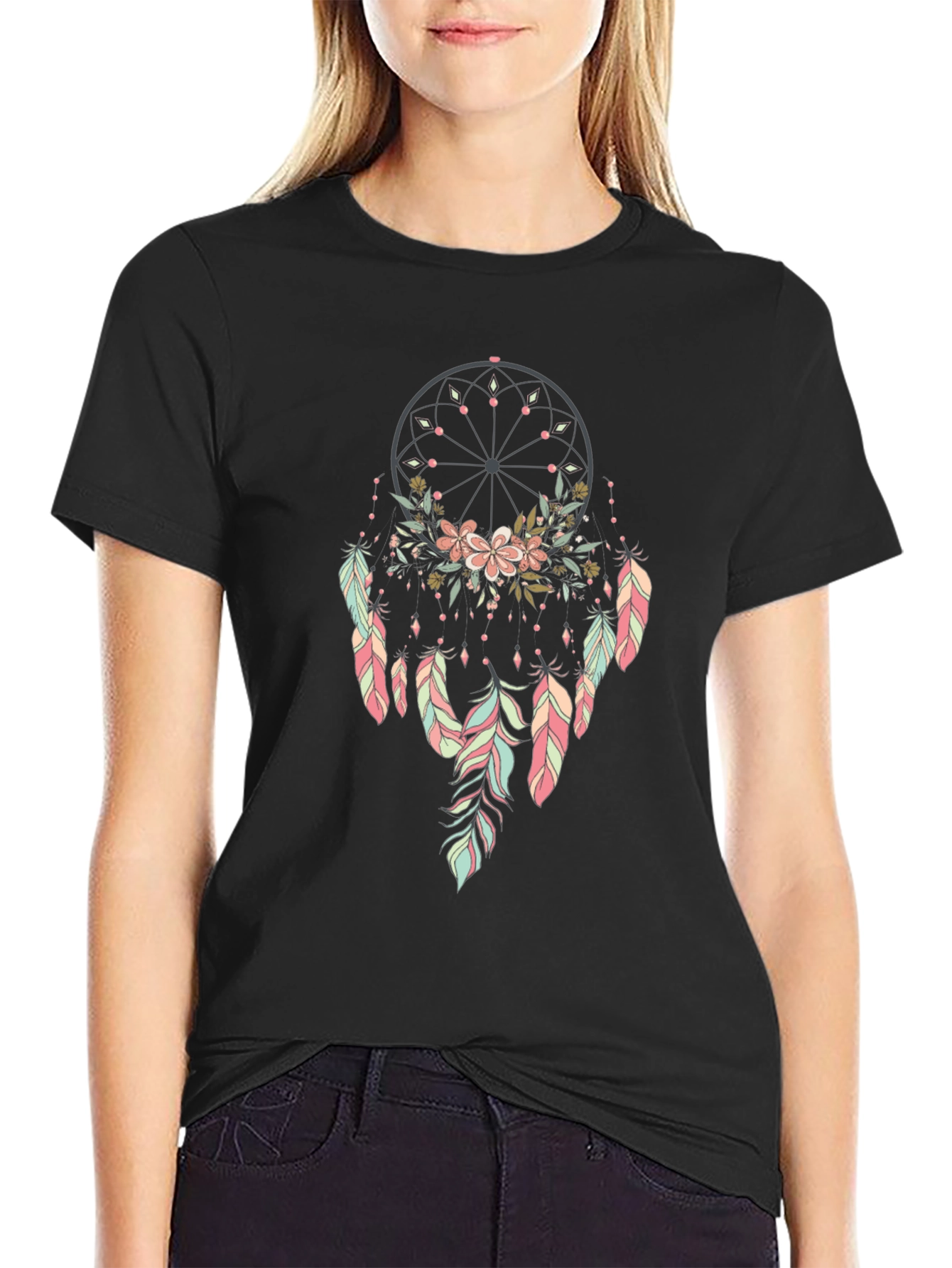 Dreamcatcher Graphic Black T-Shirt