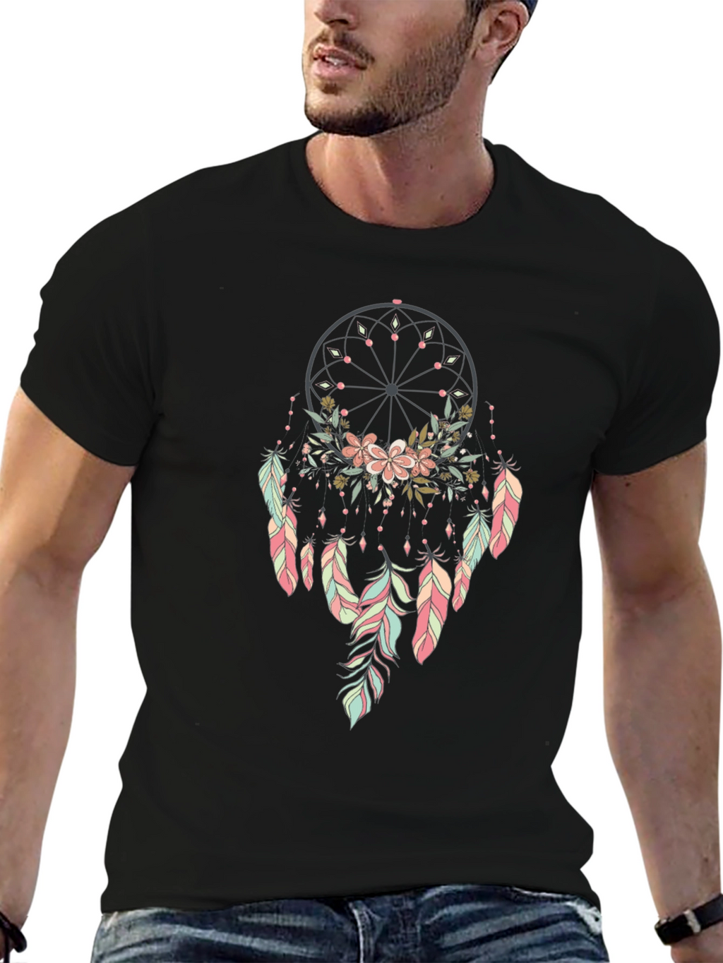 Dreamcatcher Graphic Black T-Shirt