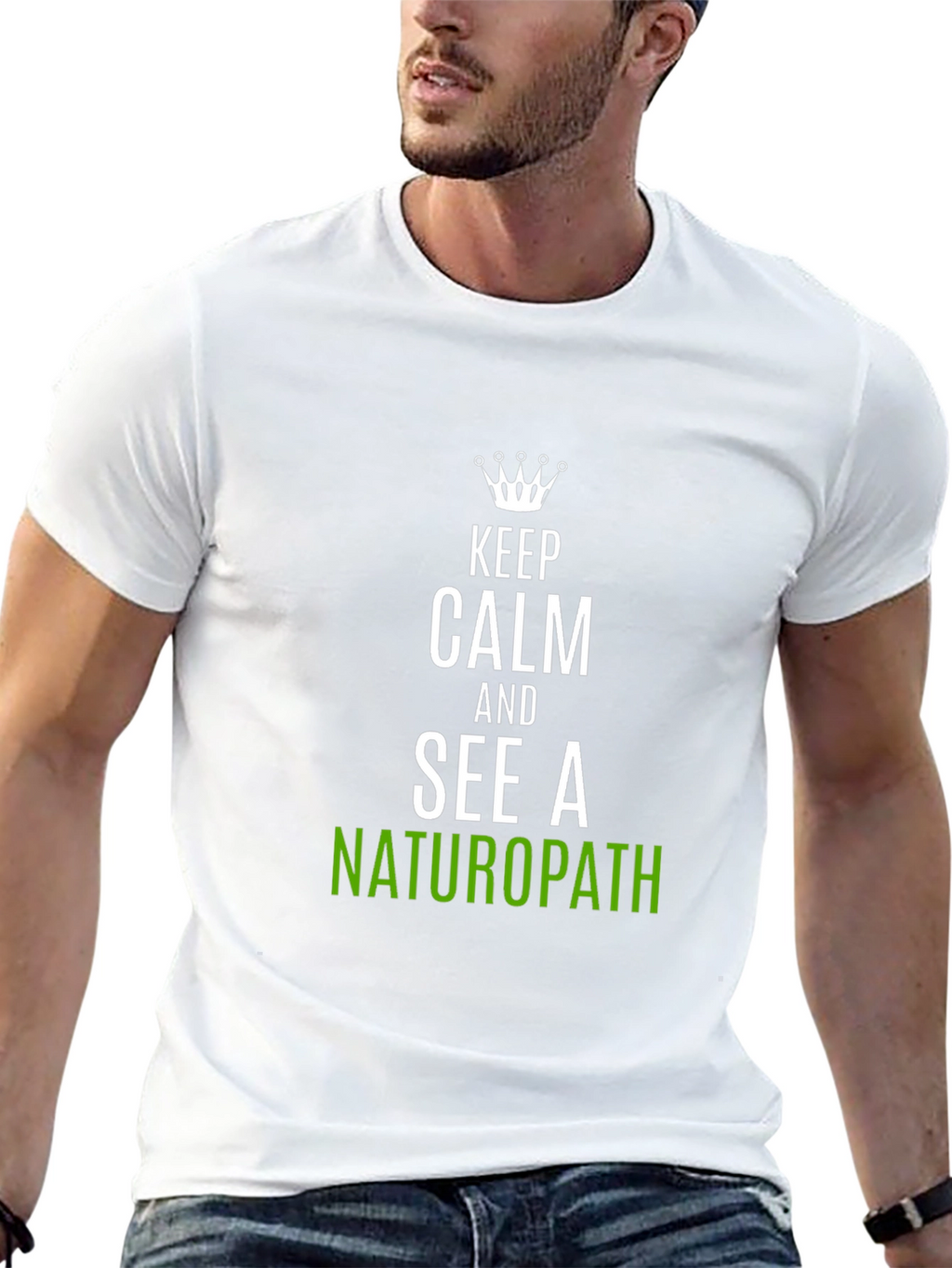 Keep Calm Naturopath T-Shirt Funny Health Tee