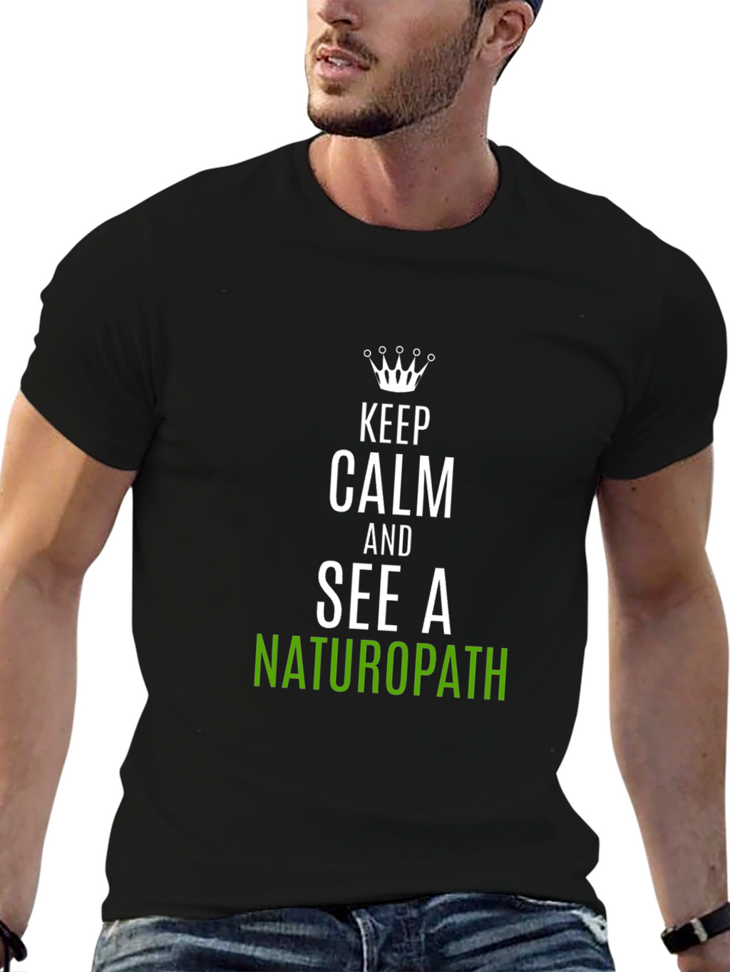 Keep Calm Naturopath T-Shirt Funny Health Tee