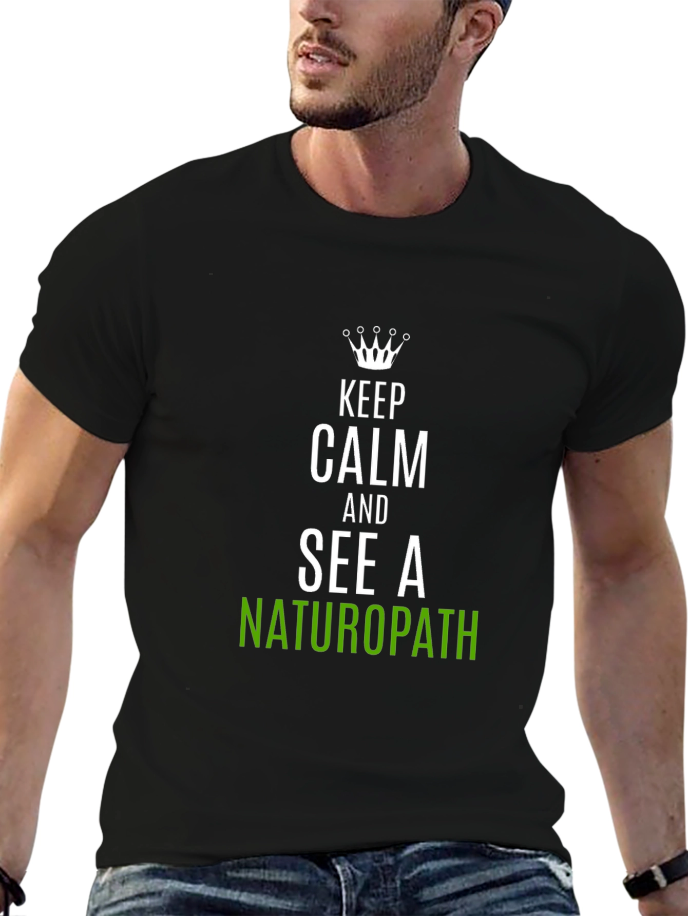 Keep Calm Naturopath T-Shirt Funny Health Tee