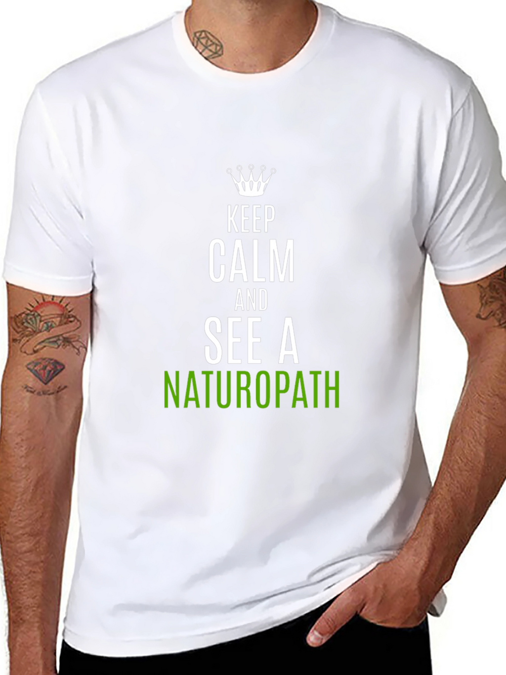 Keep Calm Naturopath T-Shirt Funny Health Tee