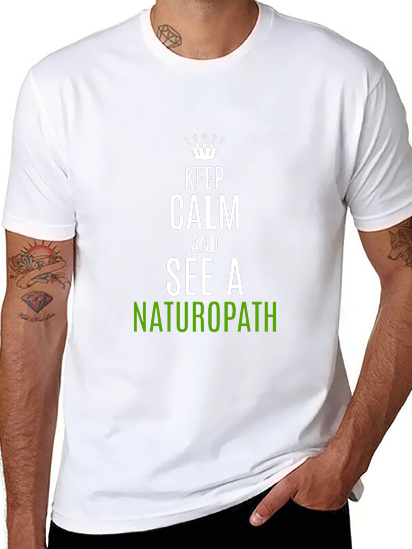 Keep Calm Naturopath T-Shirt Funny Health Tee