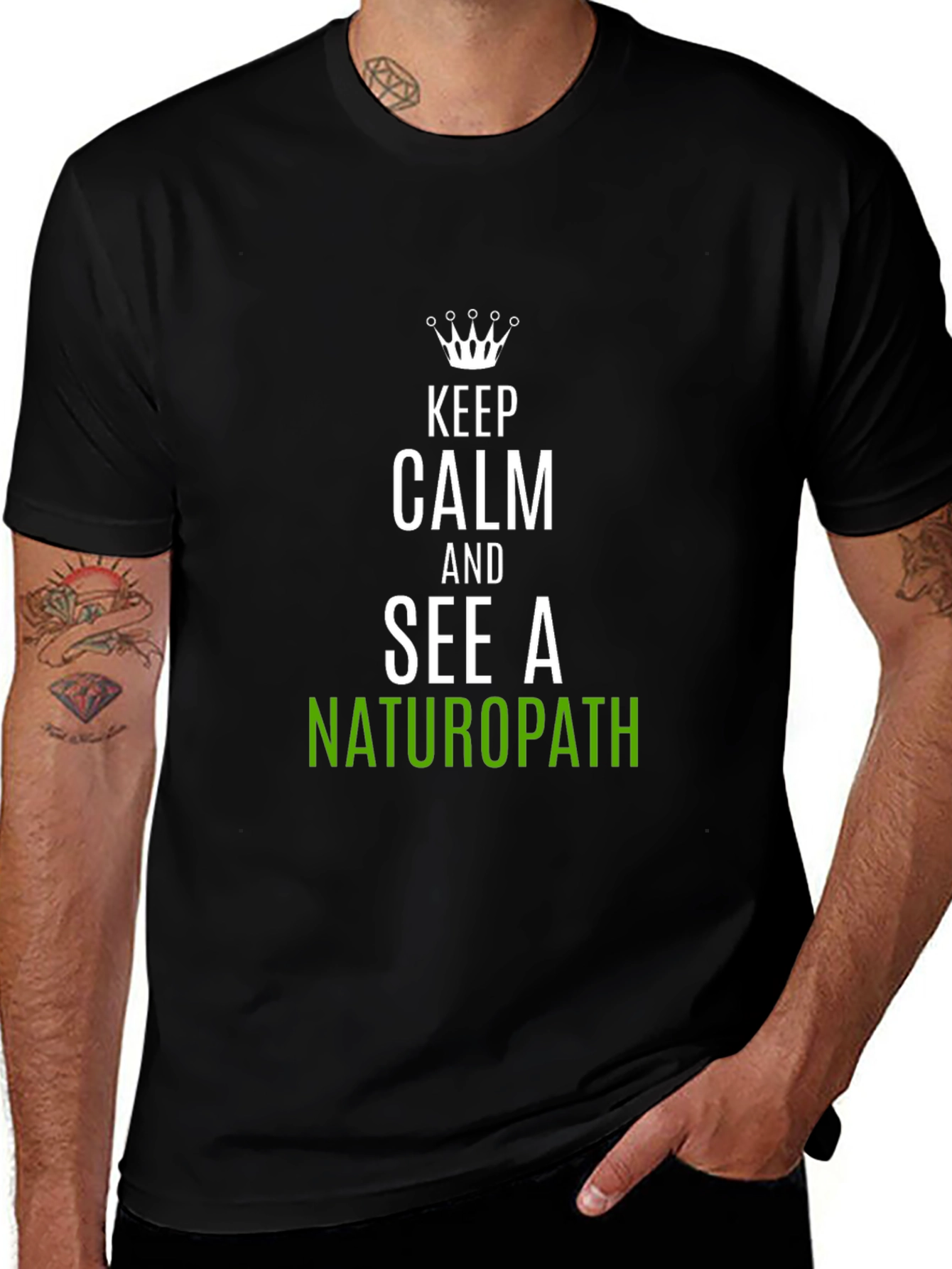 Keep Calm Naturopath T-Shirt Funny Health Tee