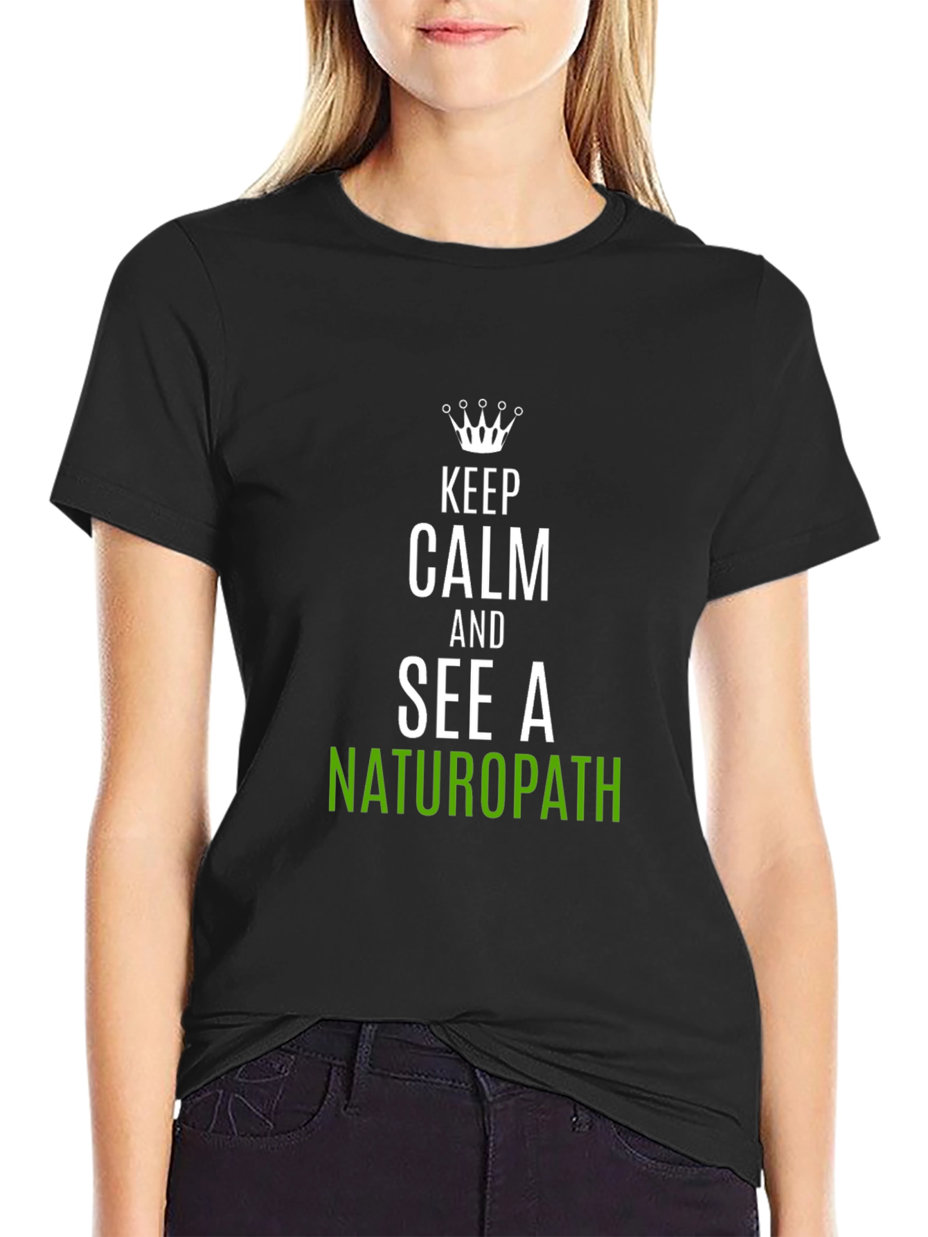 Keep Calm Naturopath T-Shirt Funny Health Tee