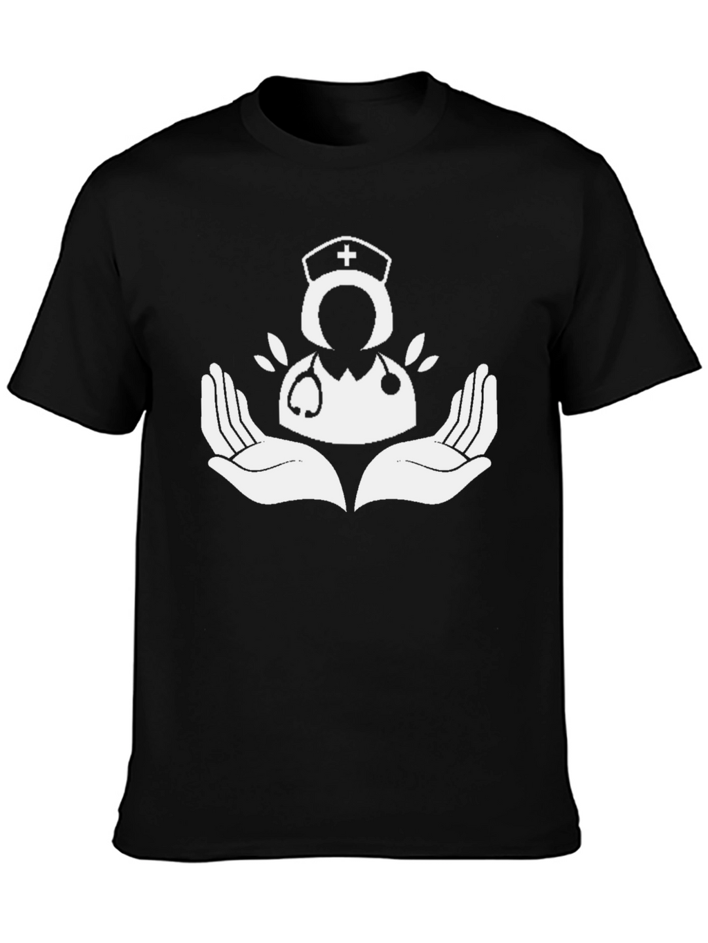 Nurse Graphic Tee - Caring Hands Design T-Shirt