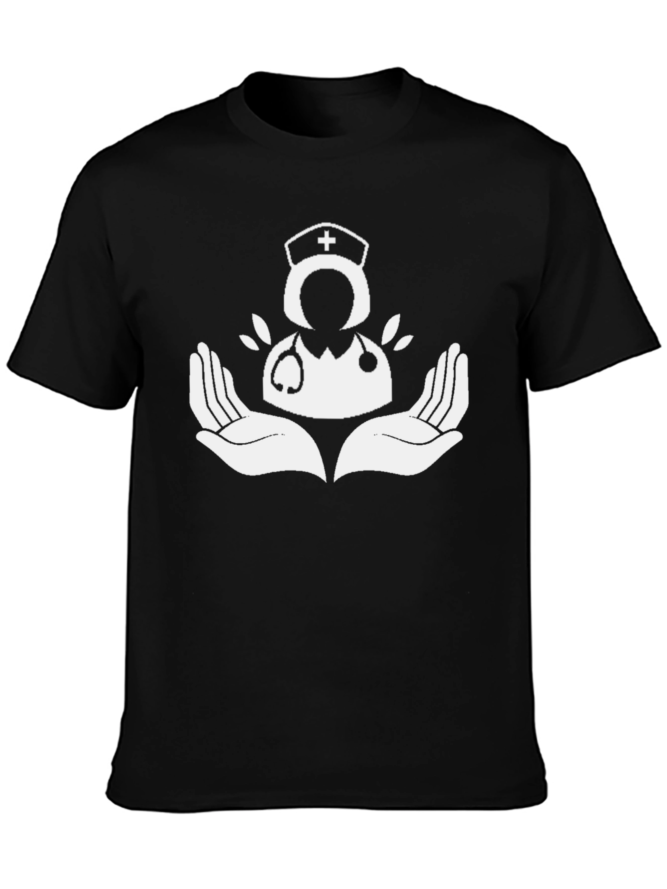 Nurse Graphic Tee - Caring Hands Design T-Shirt