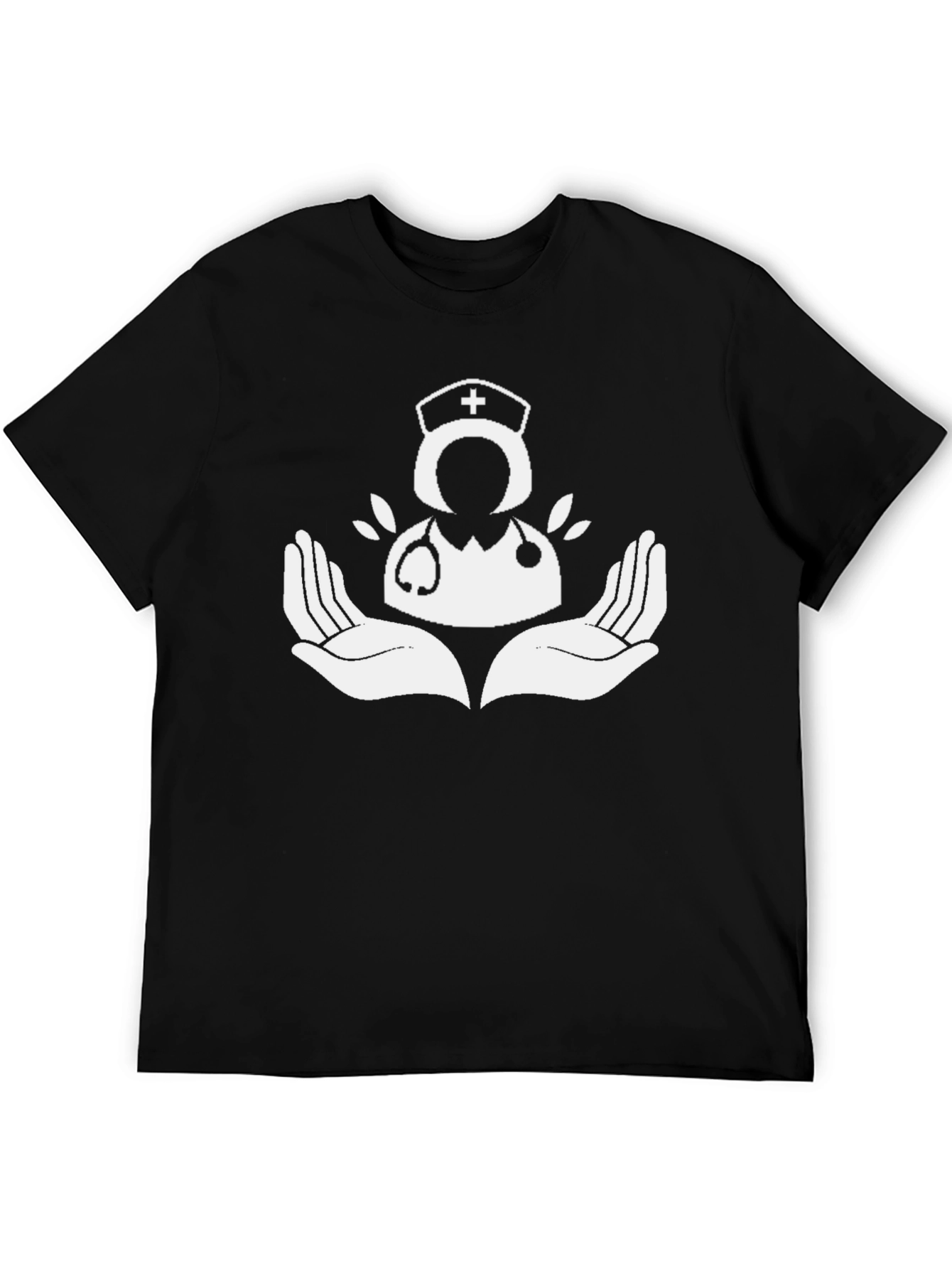 Nurse Graphic Tee - Caring Hands Design T-Shirt