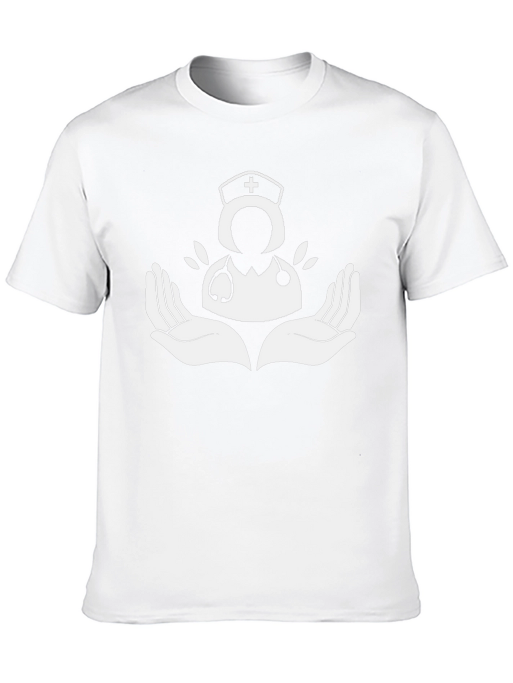 Nurse Graphic Tee - Caring Hands Design T-Shirt