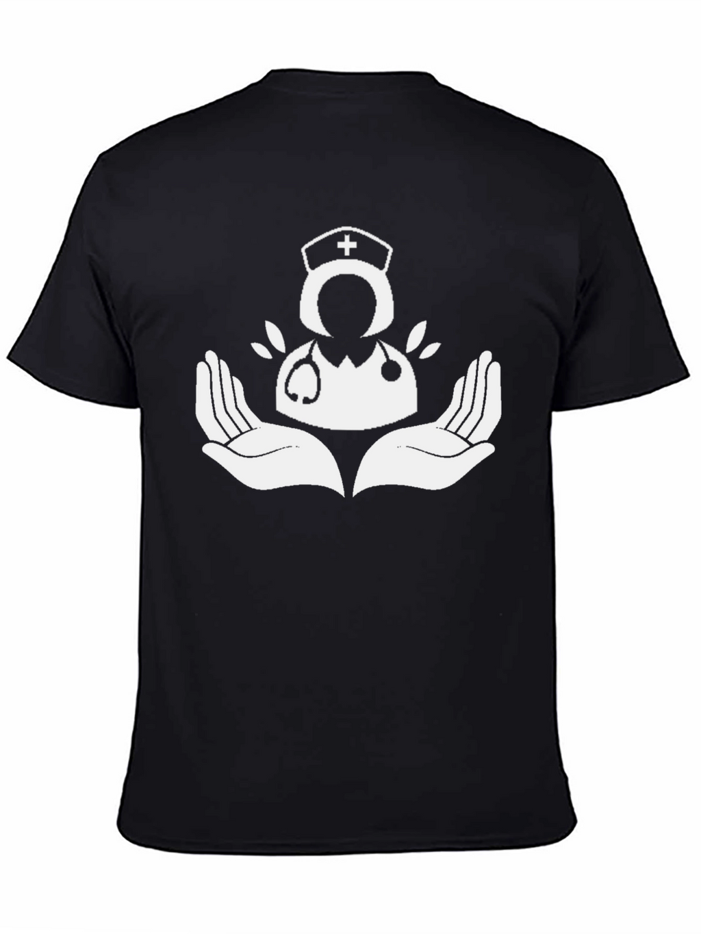 Nurse Graphic Tee - Caring Hands Design T-Shirt