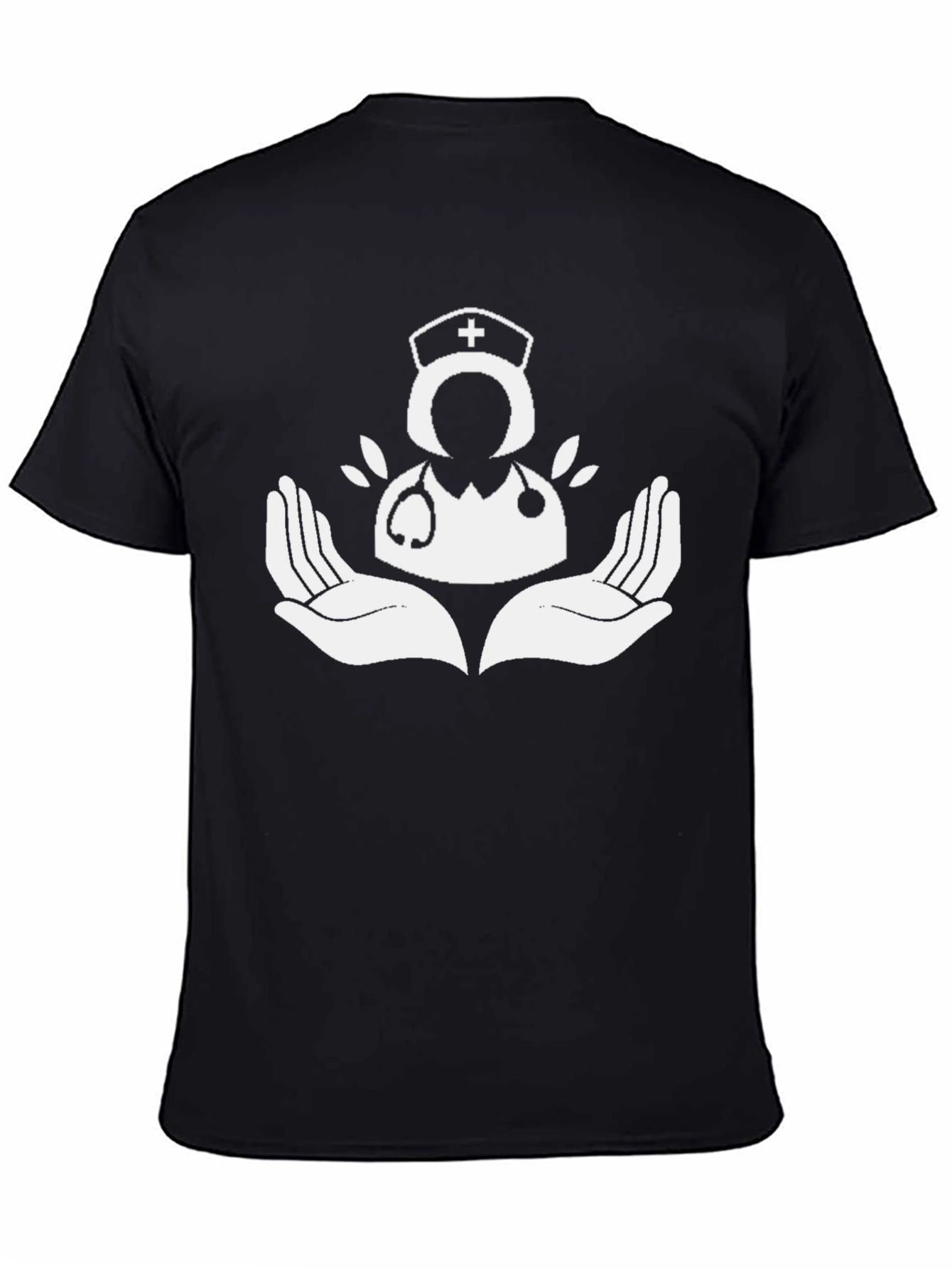 Nurse Graphic Tee - Caring Hands Design T-Shirt