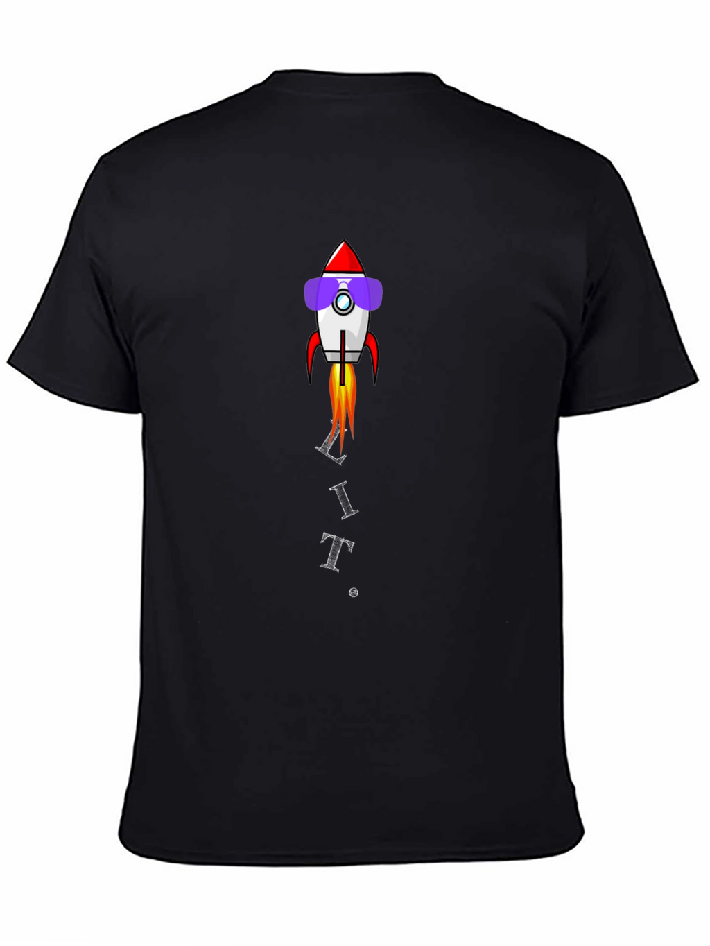 Rocket Sunglasses Graphic Black T-Shirt