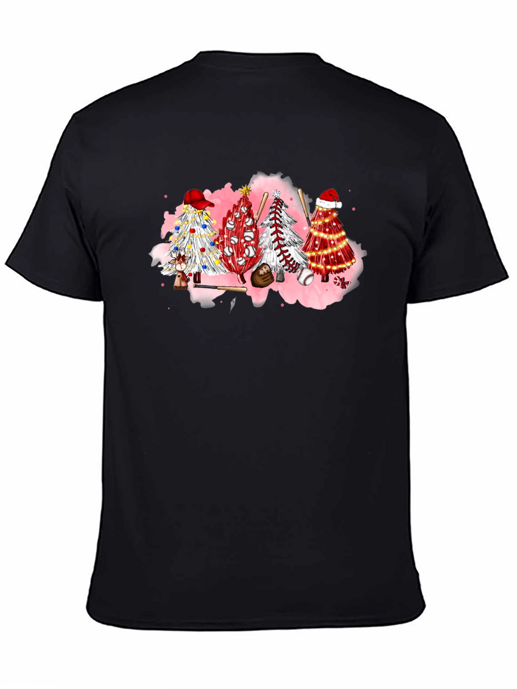 Baseball Christmas Tree Graphic Tee